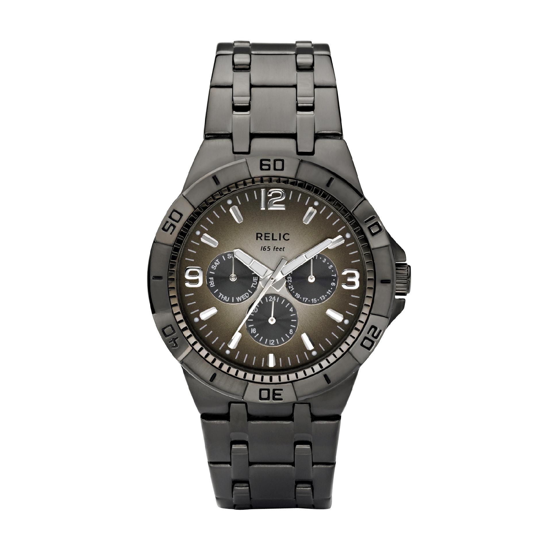 UPC 723765113616 product image for Men's Chronograph Gunmetal Bracelet Watch with Gunmetal Multi-Dial | upcitemdb.com