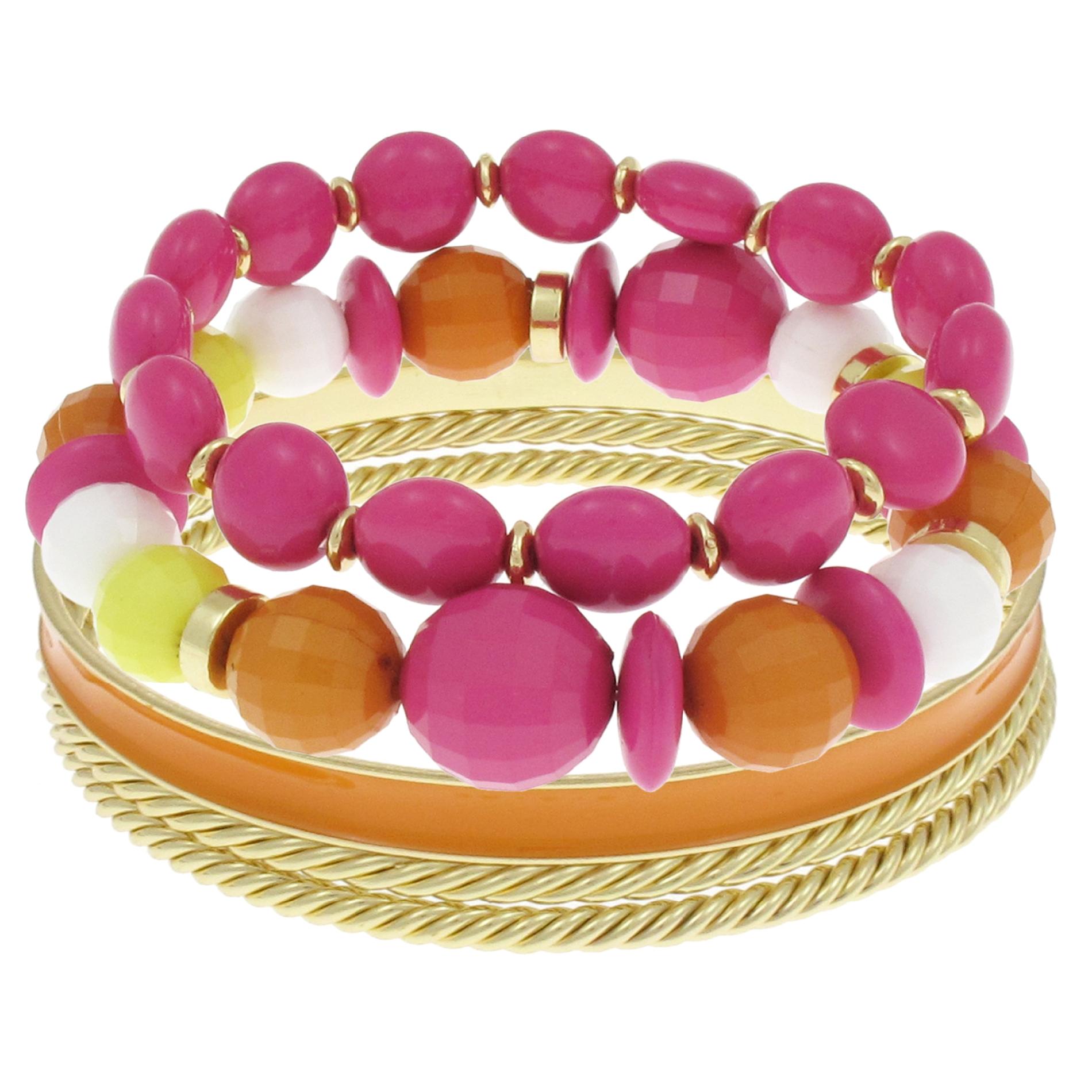 Juniors' 5 Pc Mixed Bead Combo Bracelet