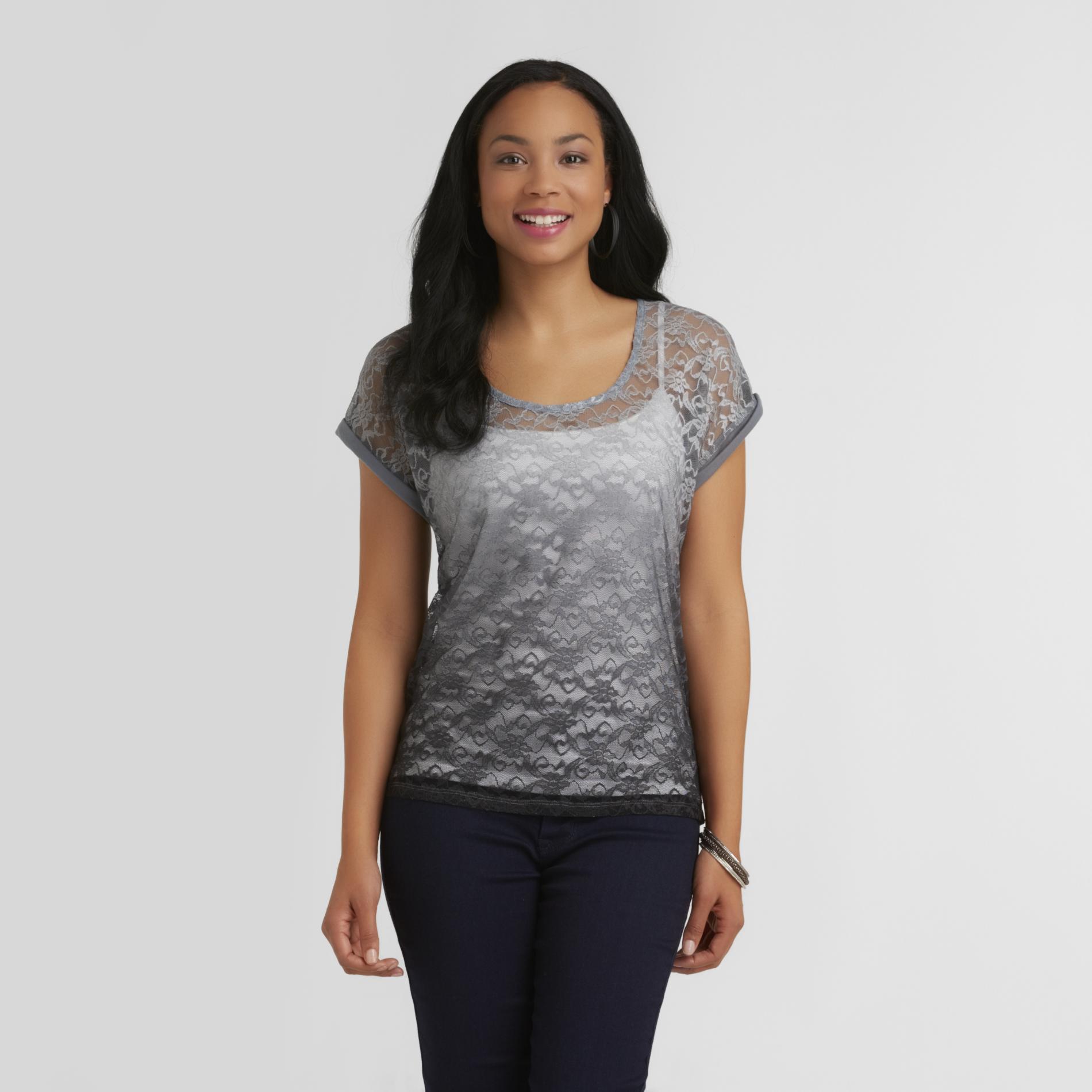 Route 66 Women's Lace-Front Top at Kmart.com