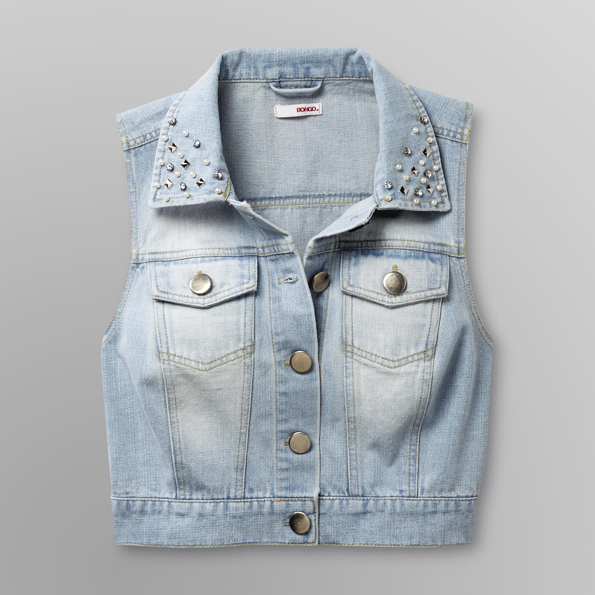 Bongo Junior's Denim Vest - Rhinestone Collar at Sears.com