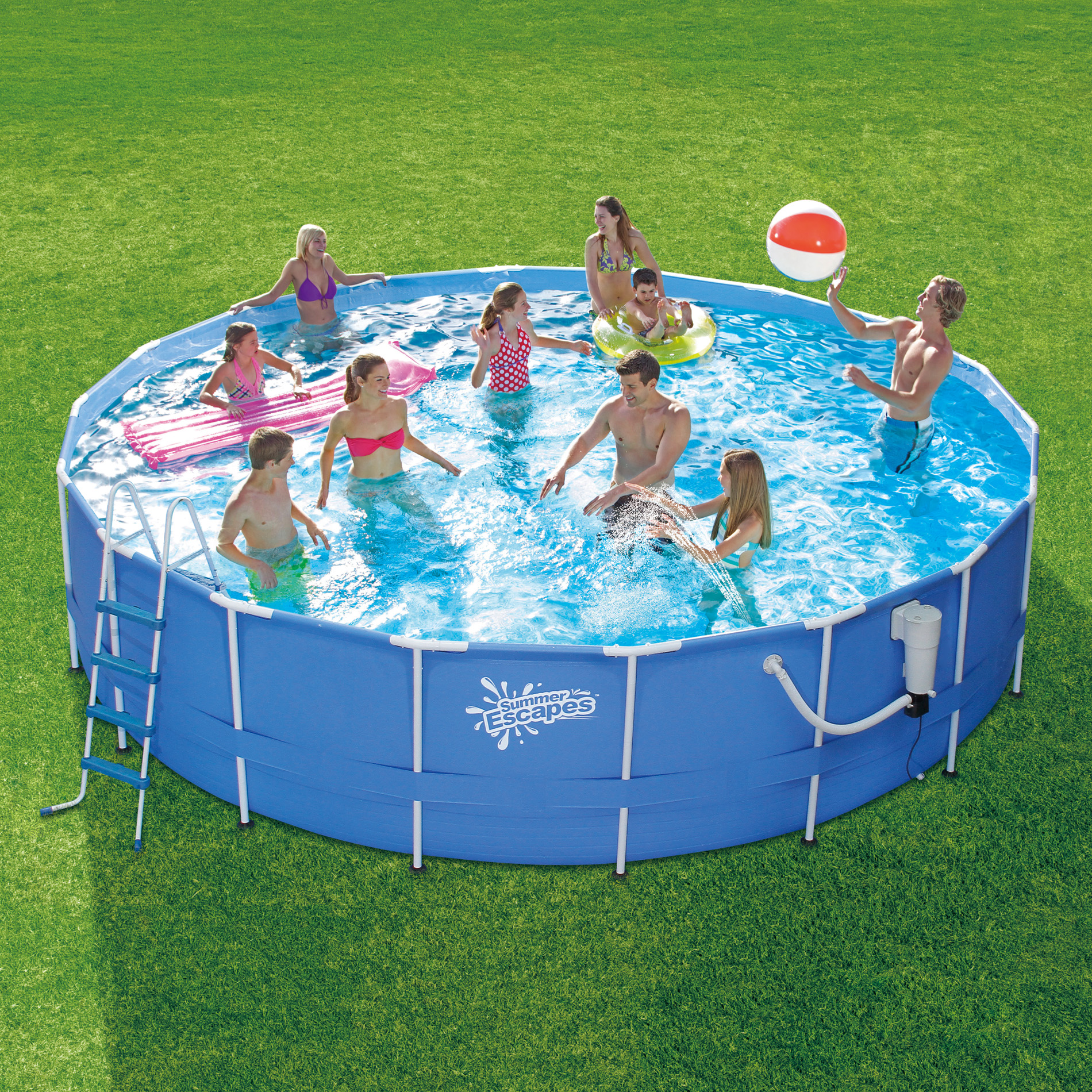 Summer Escapes 14 ft. x 42 in. Metal Frame Pool Set | Shop Your Way