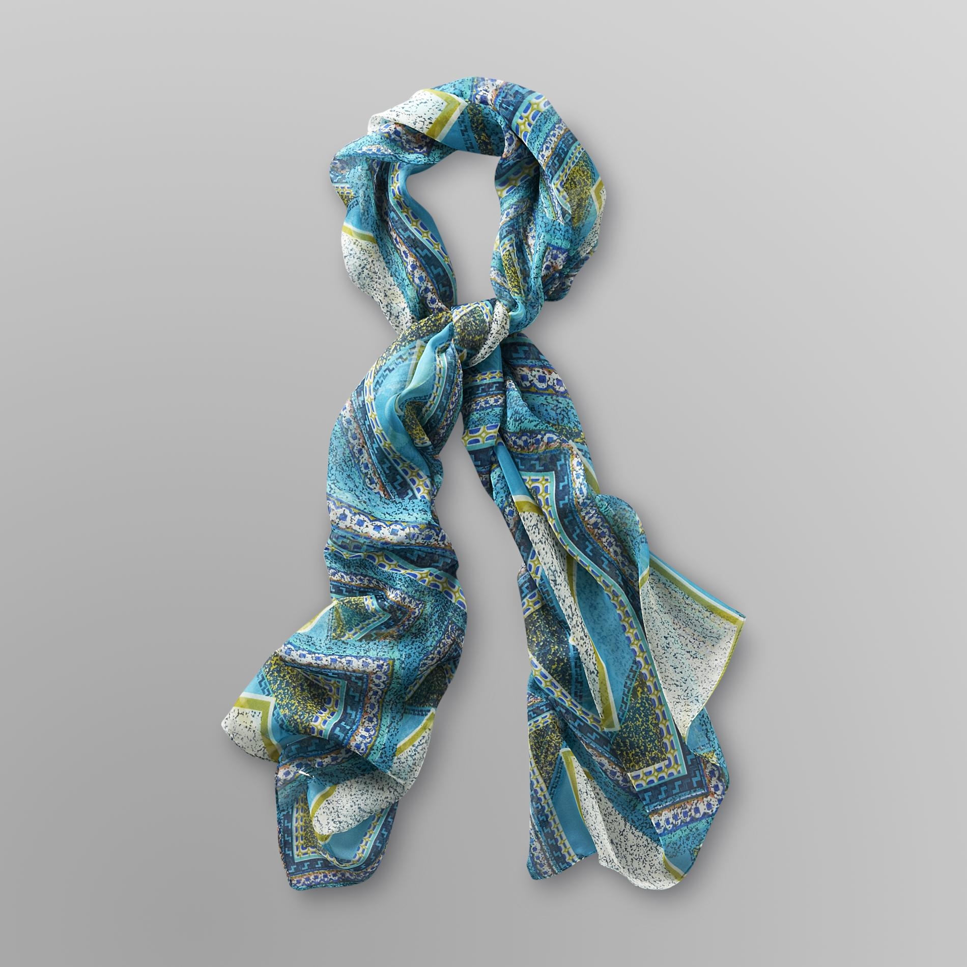 Sofia by Sofia Vergara Women's Chiffon Scarf - Geometric at Kmart.com