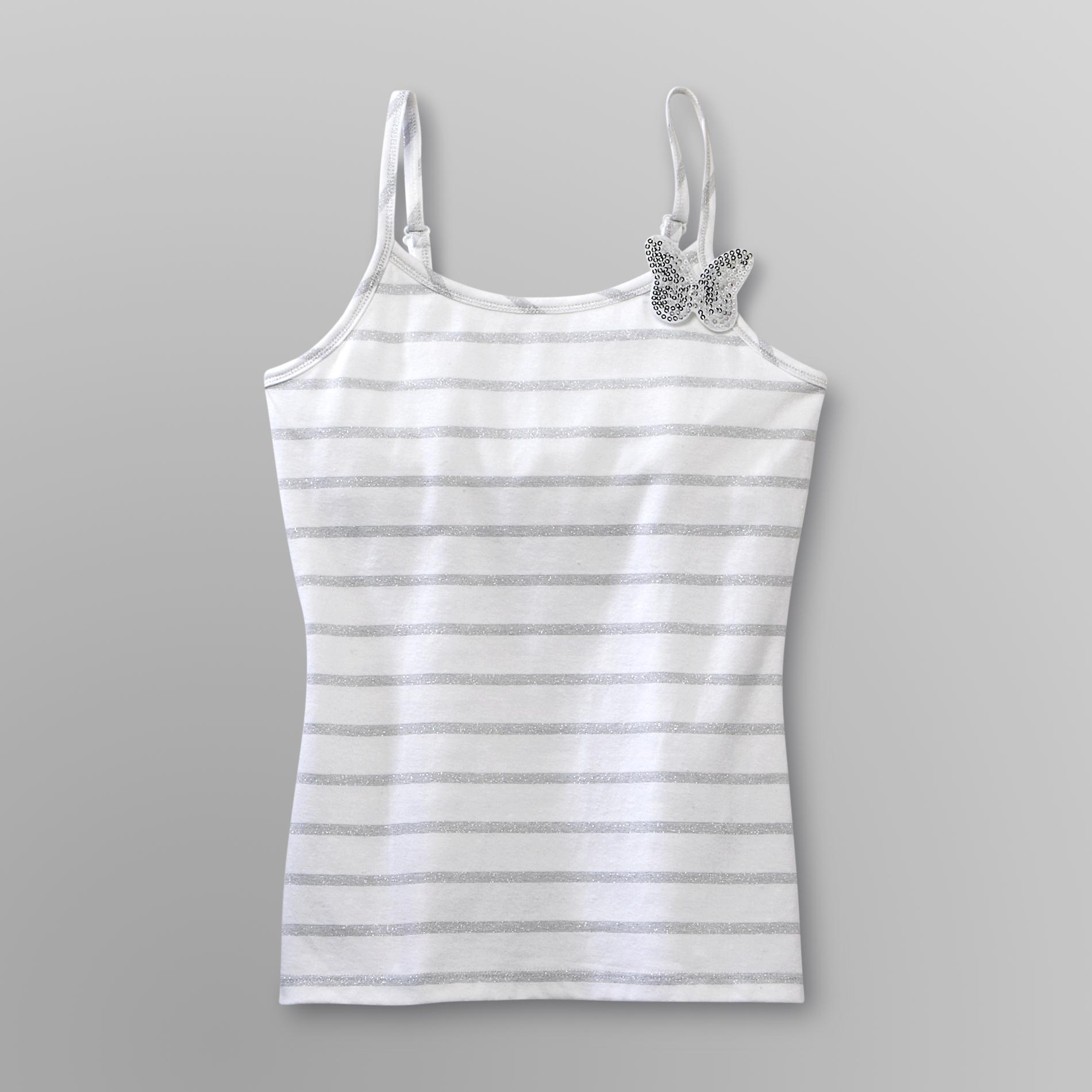 Basic Editions Girl's Camisole - Sparkle Stripe at Kmart.com