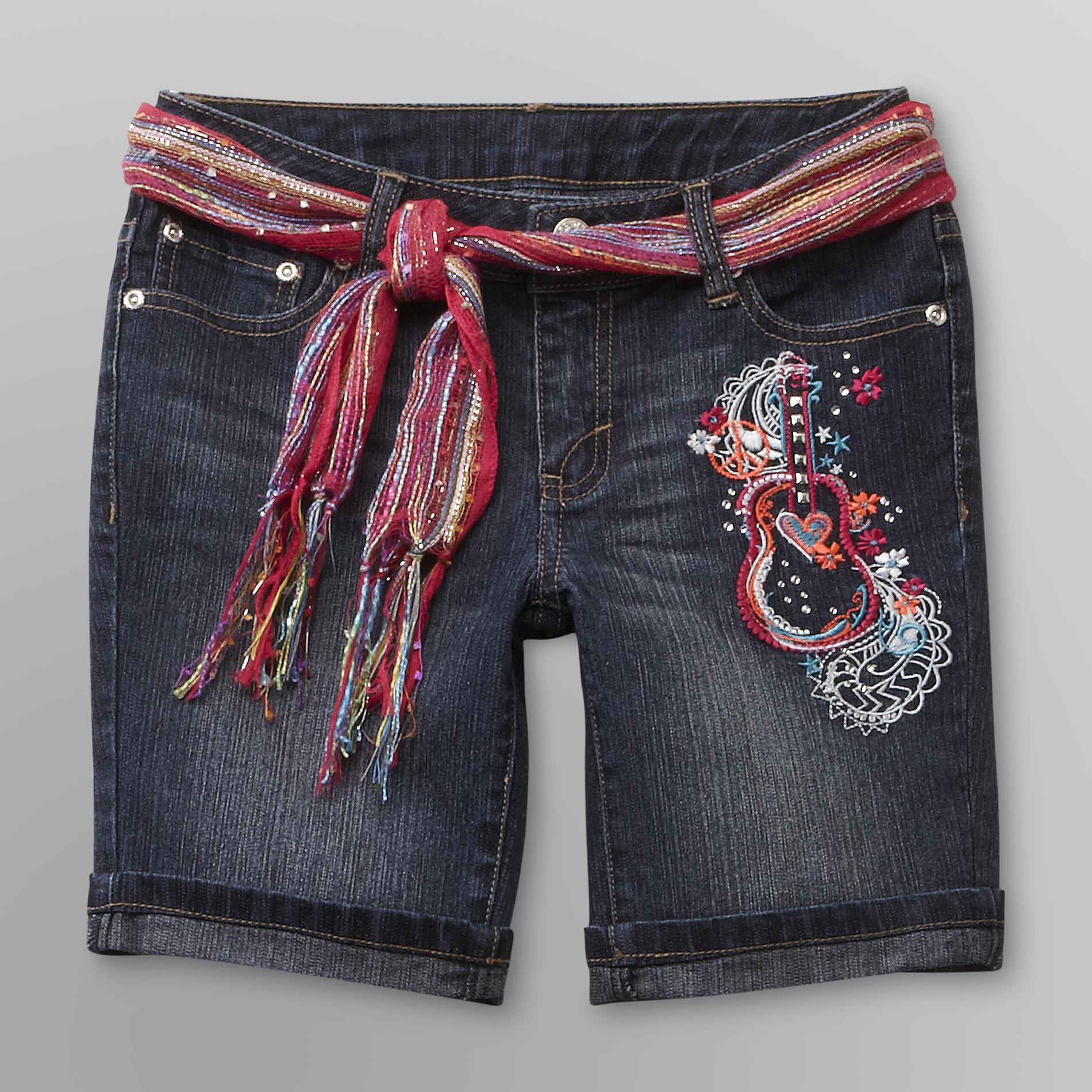 Route 66 Girl's Belted Cuffed Denim Shorts at Kmart.com