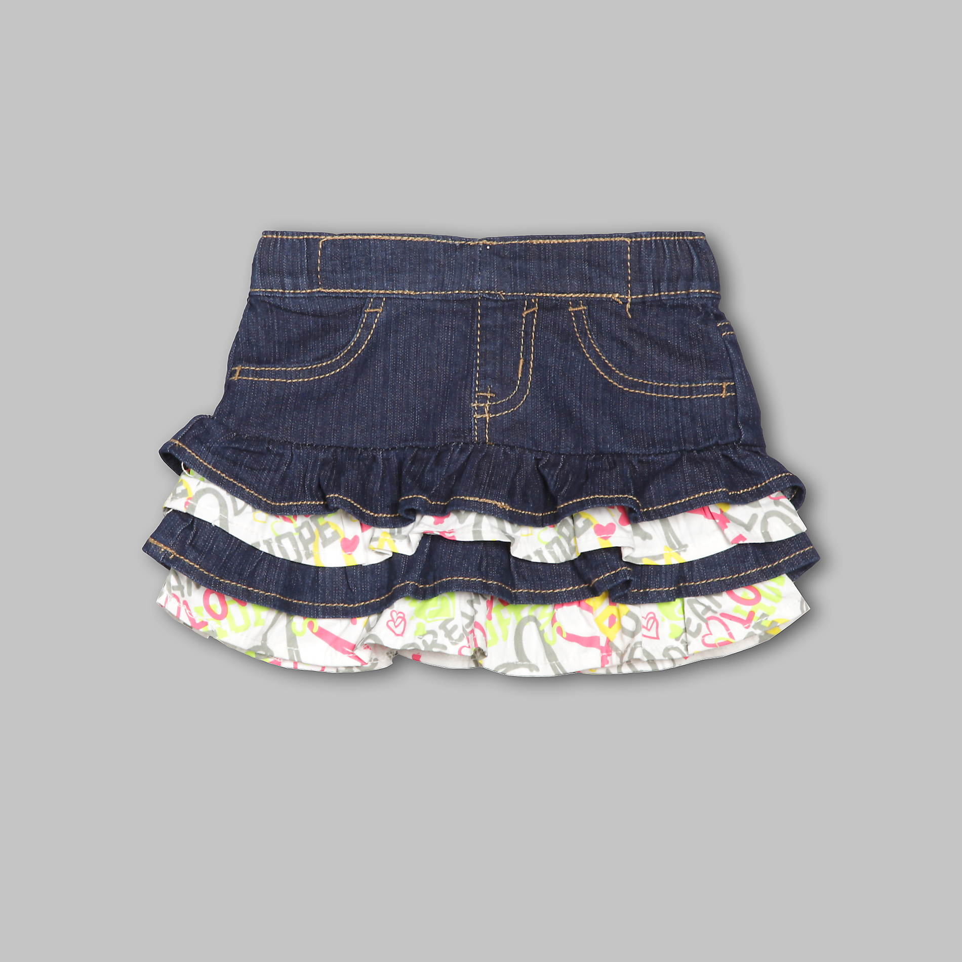 Southpole Girl's Print Tiered Denim Skort at Sears.com