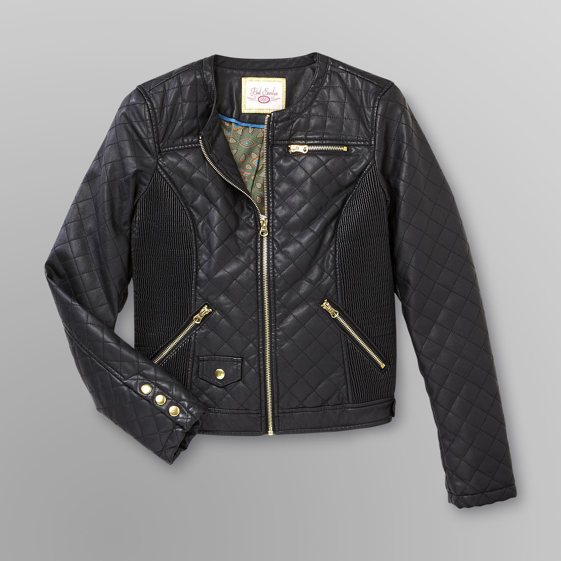 Junior's Quilted Moto Jacket
