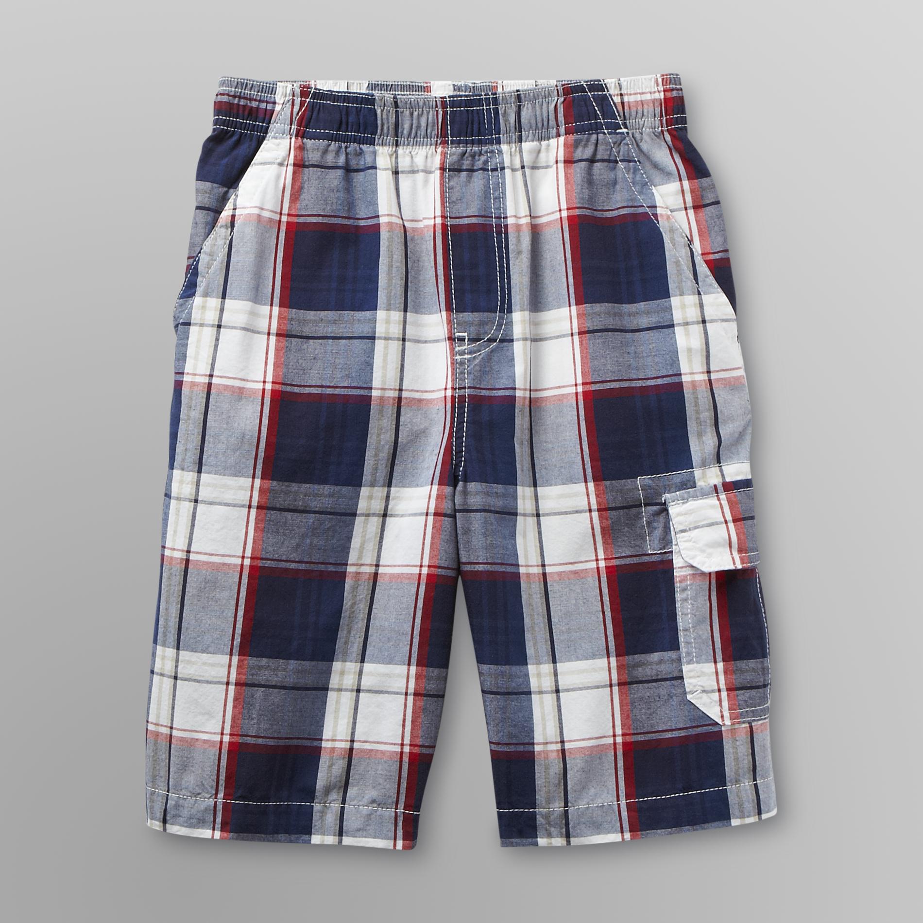 Basic Editions Boy's Cargo Shorts - Plaid at Kmart.com