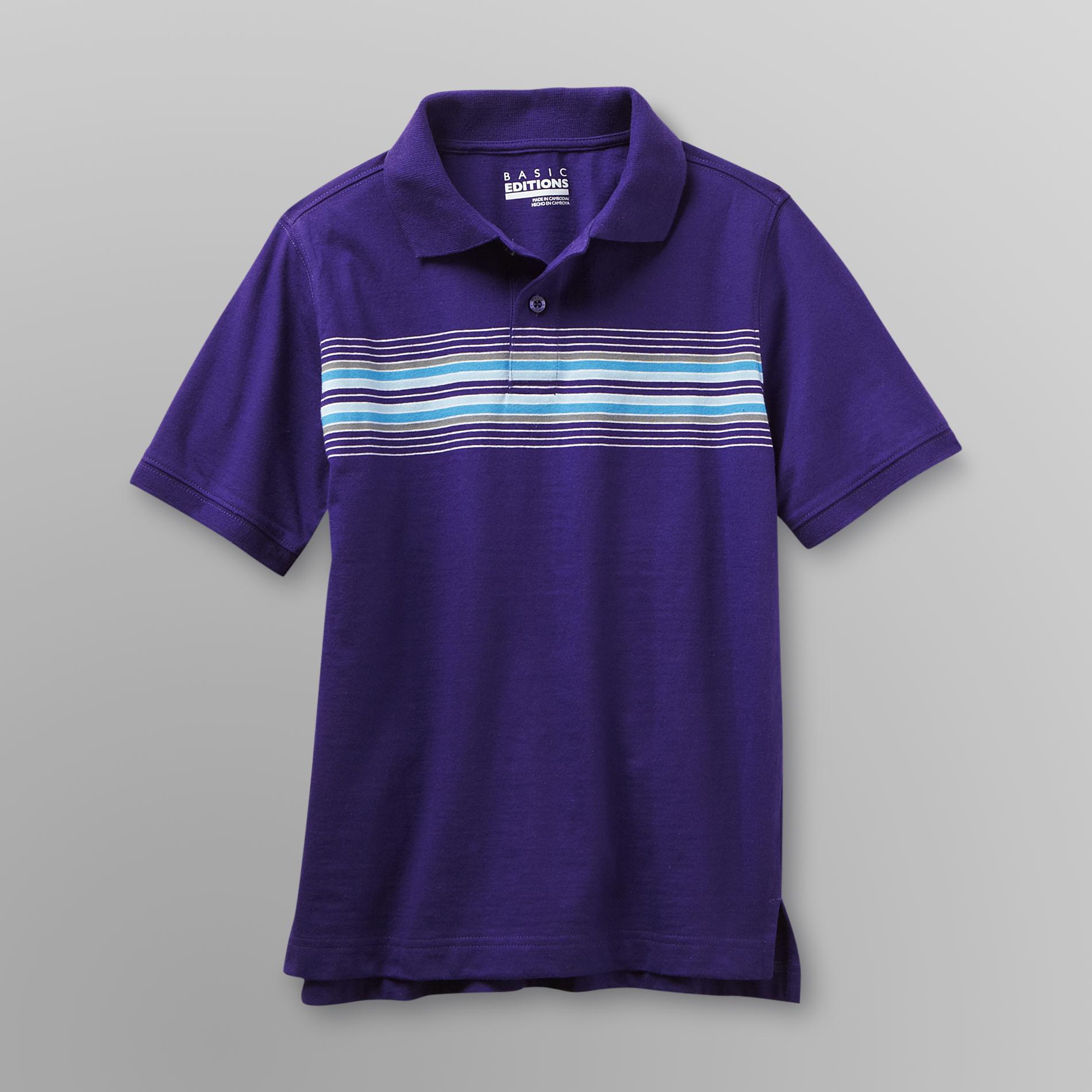 Basic Editions Boy's Polo Shirt - Chest Stripes at Kmart.com
