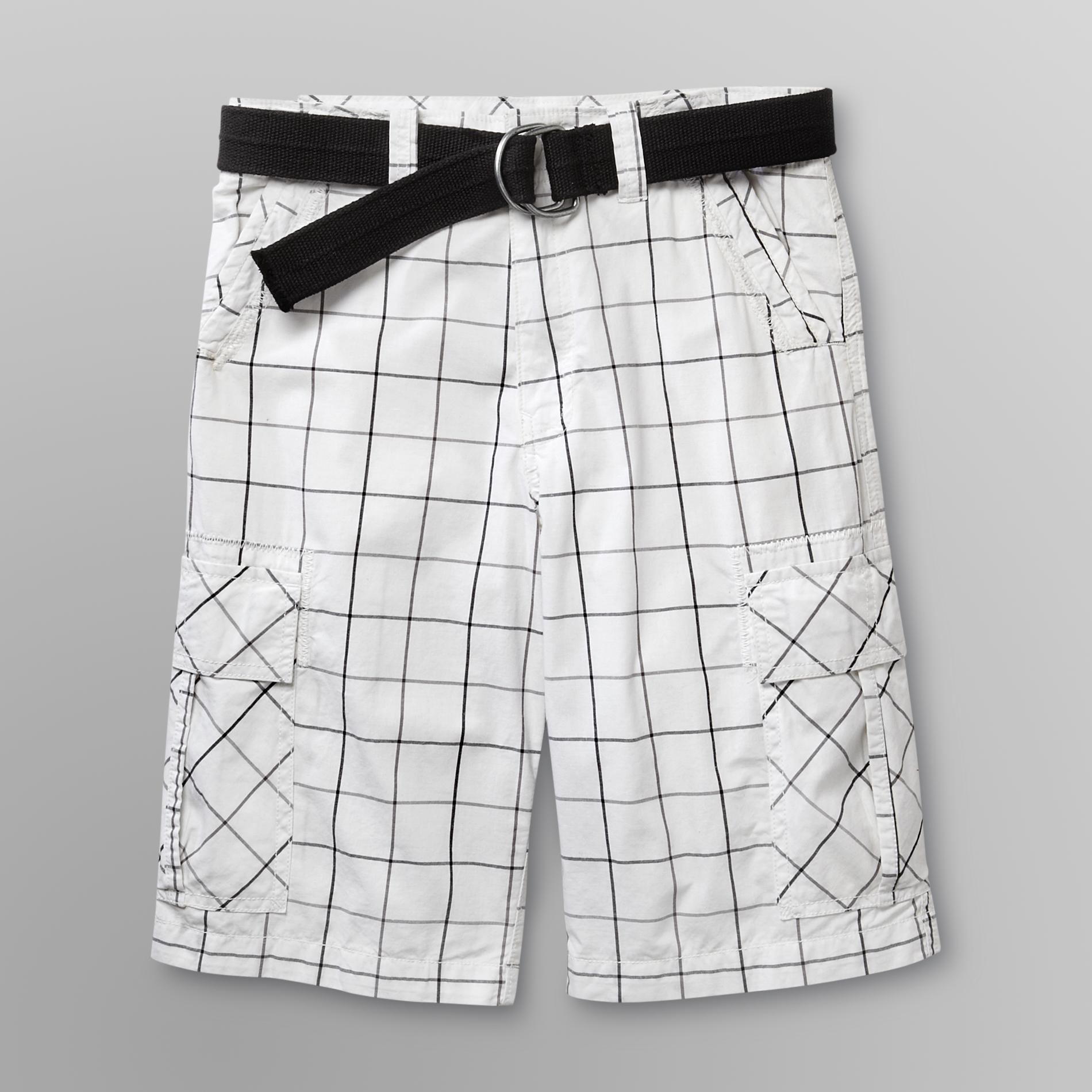 SK2 Boy's Belted Cargo Shorts - Plaid at Kmart.com