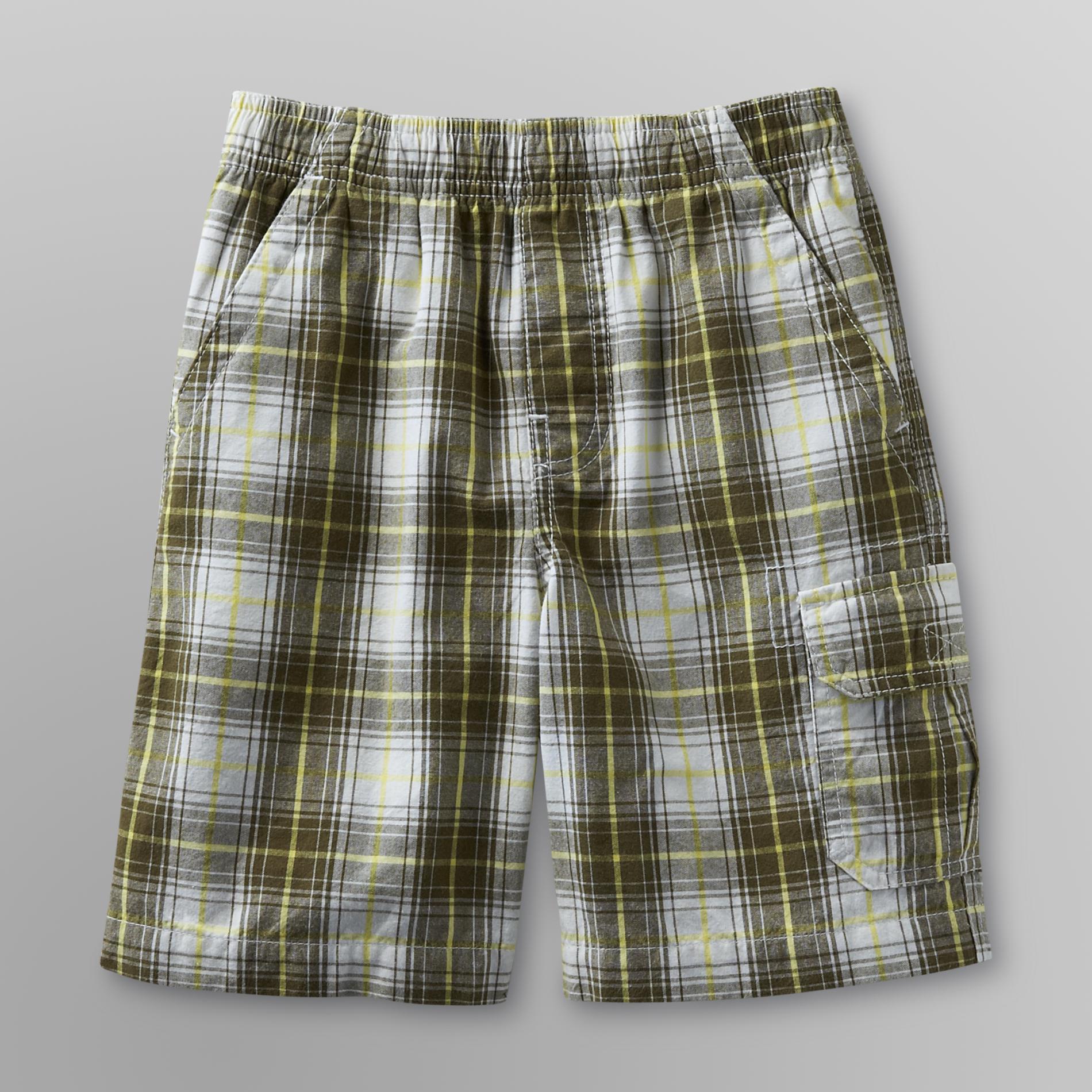 Basic Editions Boy's Cargo Shorts - Plaid at Kmart.com