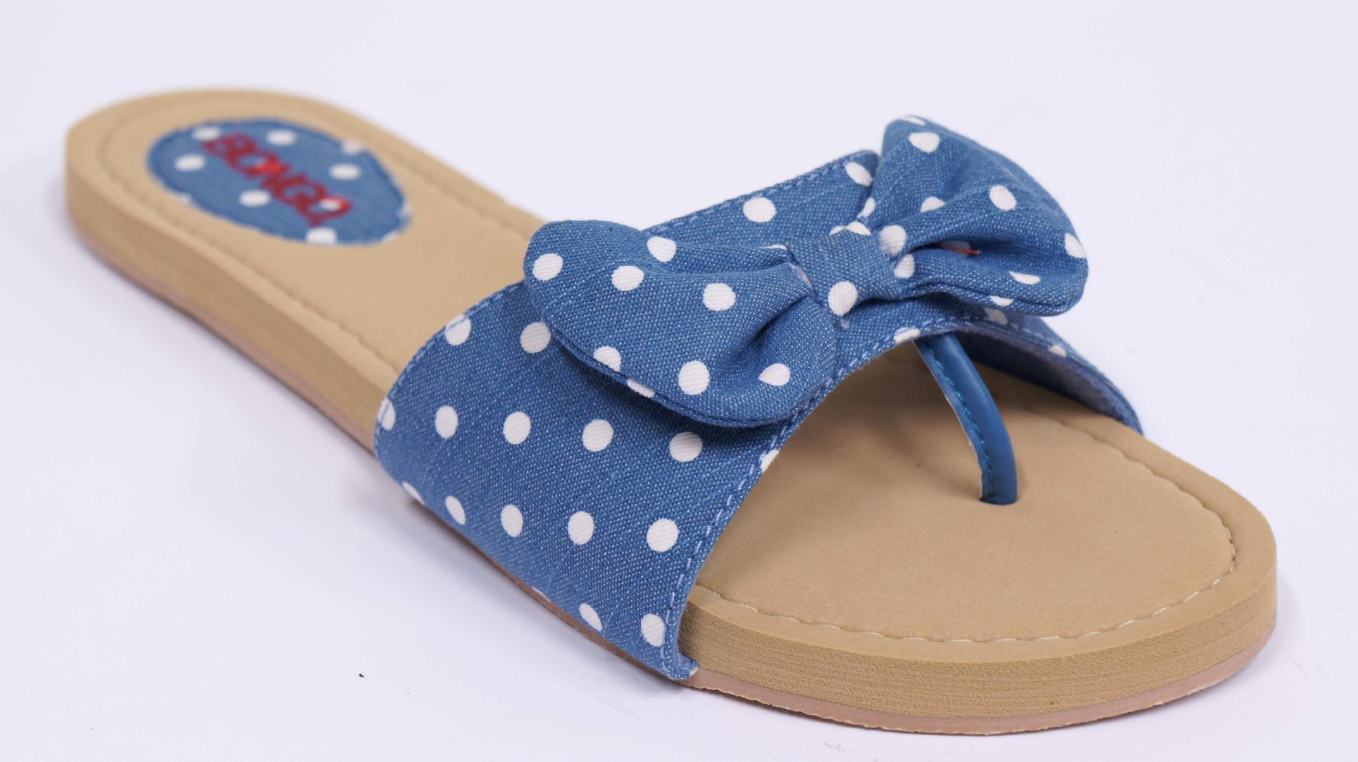 Bongo Women's Polka Dot Denim Bow Sandals at Kmart.com