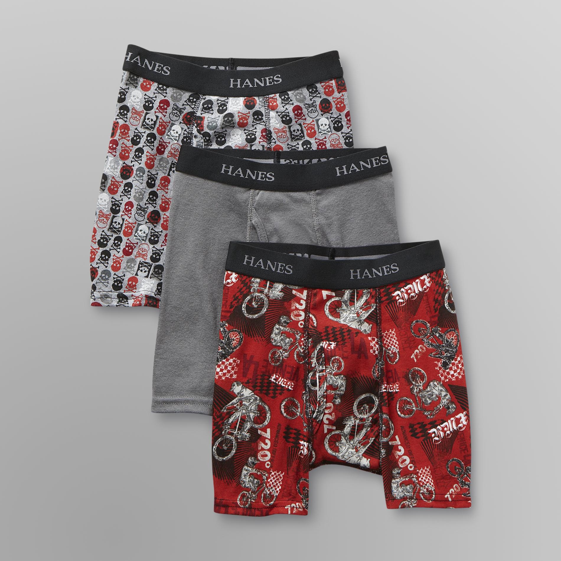 Hanes Boy's Patterned Boxer Briefs - 3 Pairs at Sears.com