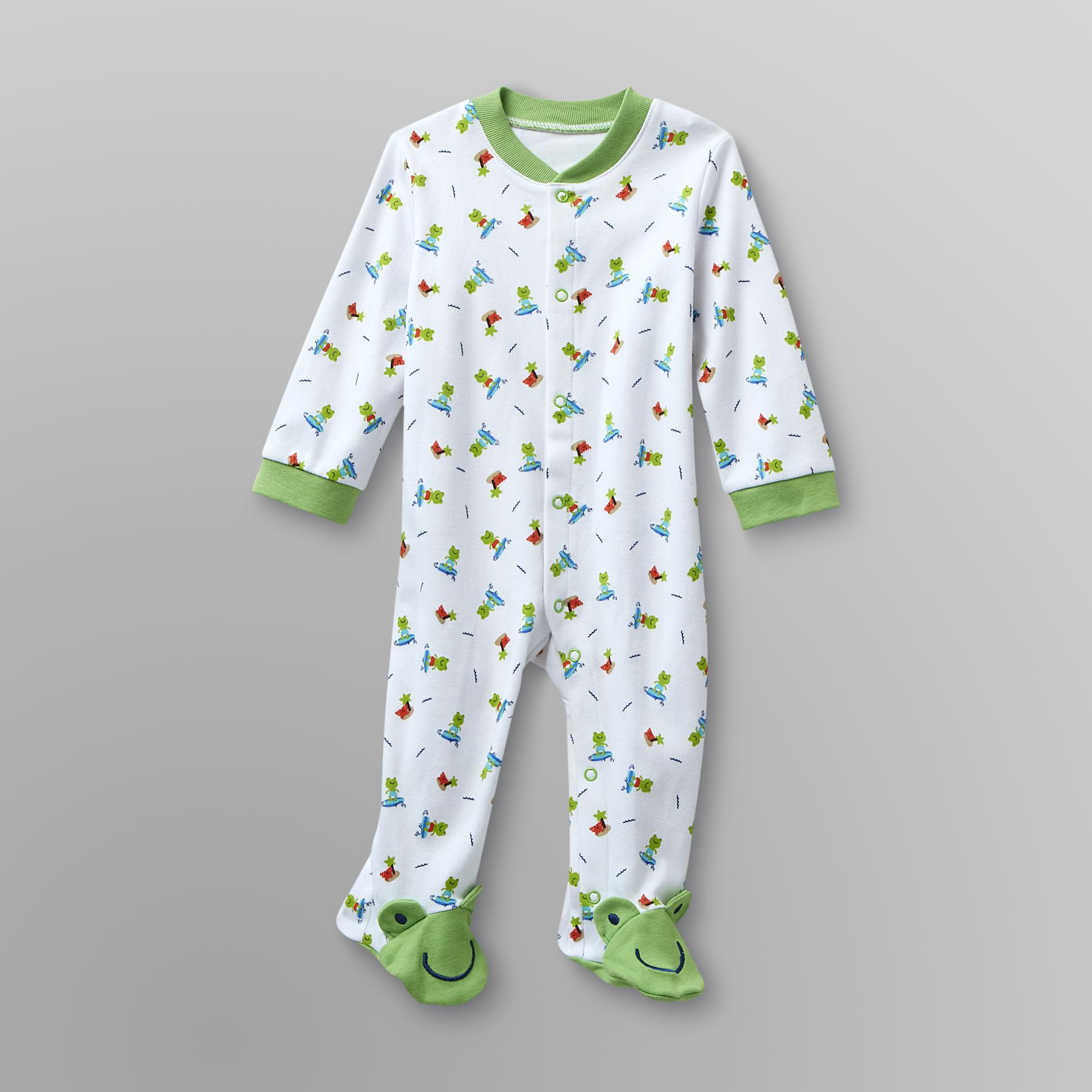 Small Wonders Infant Boy's Footed Pajamas - Surf Frogs at Kmart.com