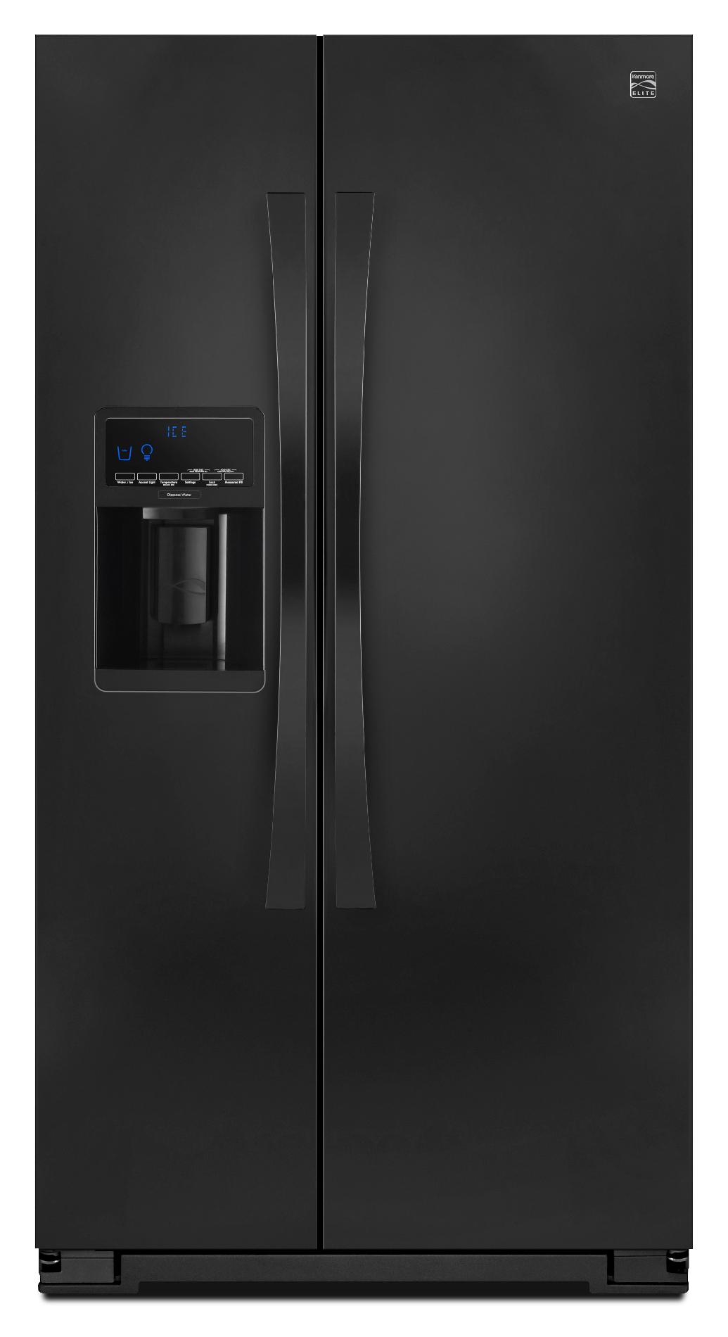 Kenmore Elite 24.5 cu. ft. Counter-Depth Side-by-Side Refrigerator - Black at Sears.com