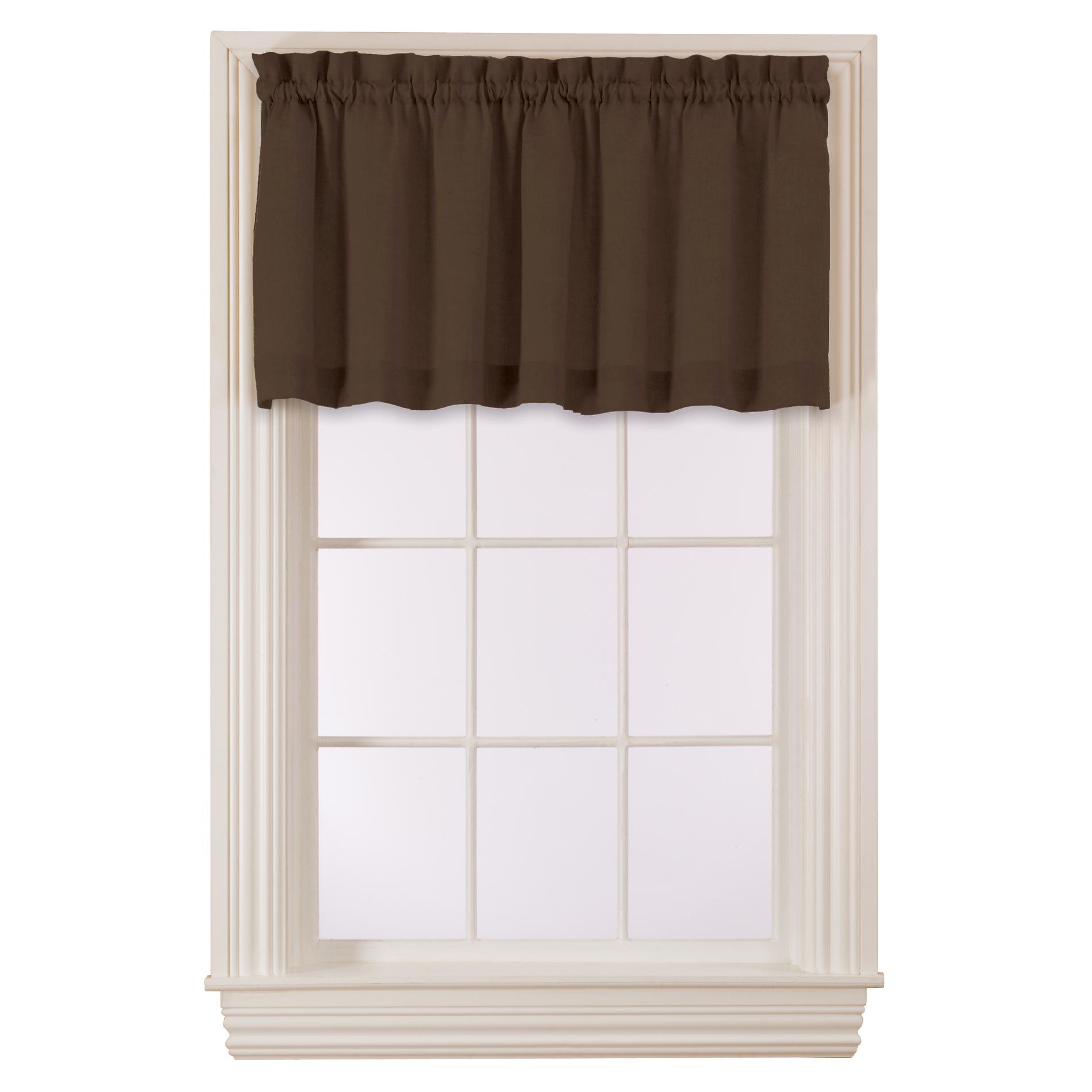 Essential Home Solid Valance - Brown at Kmart.com
