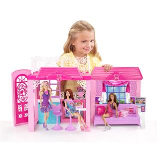 Barbie glam house and 3 doll set Clearance