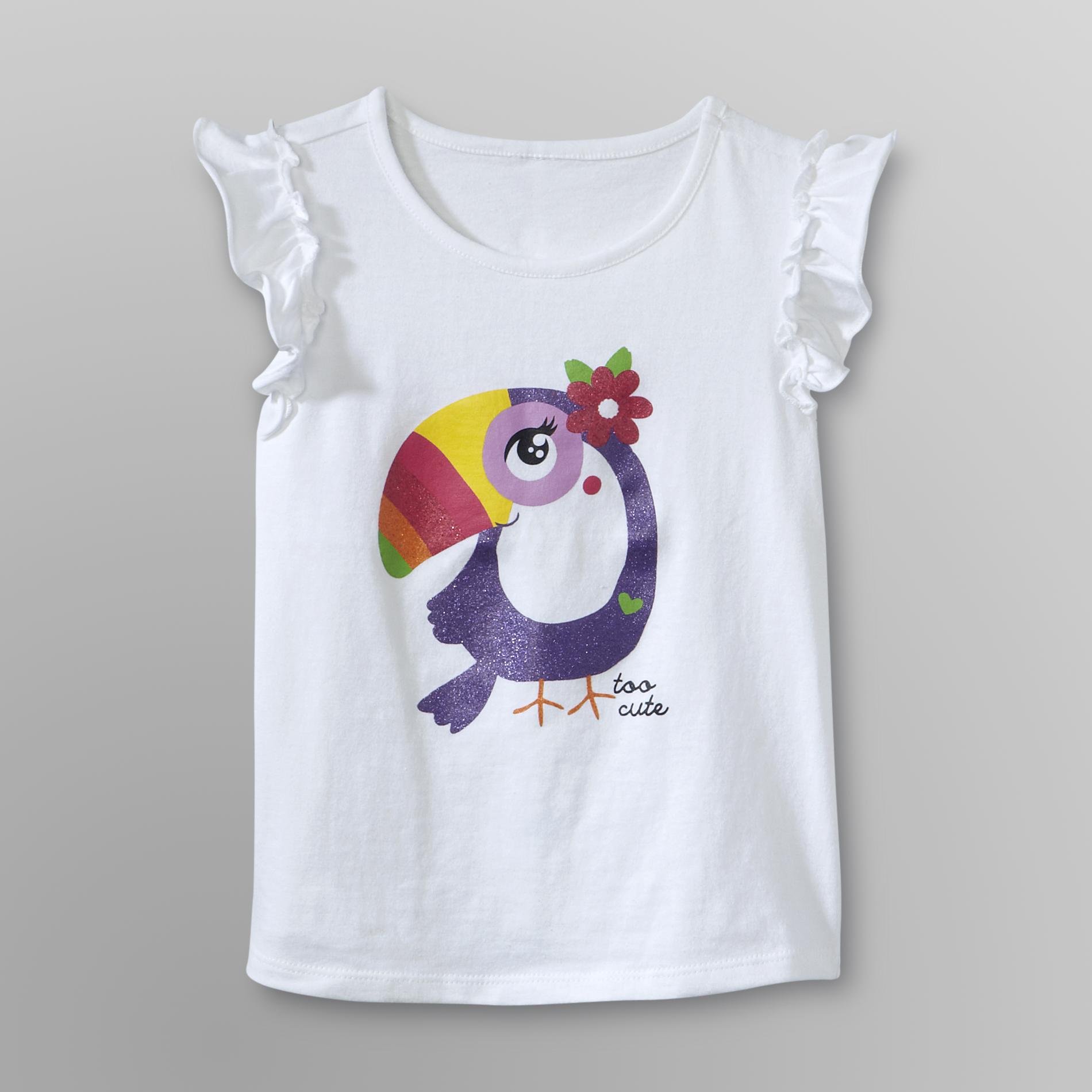 WonderKids Toddler Girl's Ruffled T-Shirt - Toucan at Kmart.com