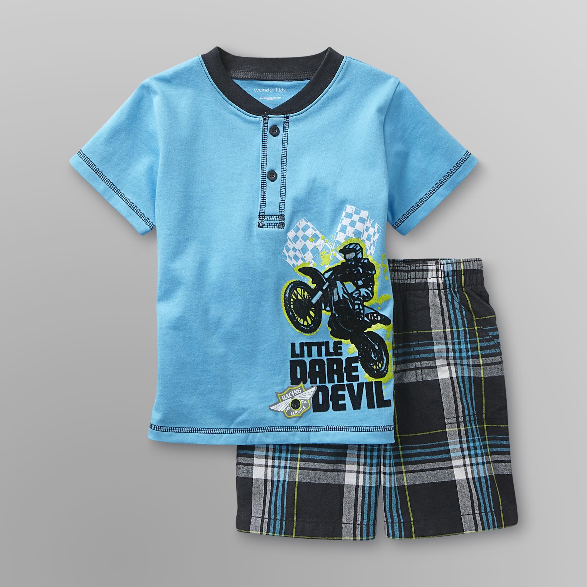 WonderKids Toddler Boy's Henley & Shorts - Little Daredevil at Kmart.com