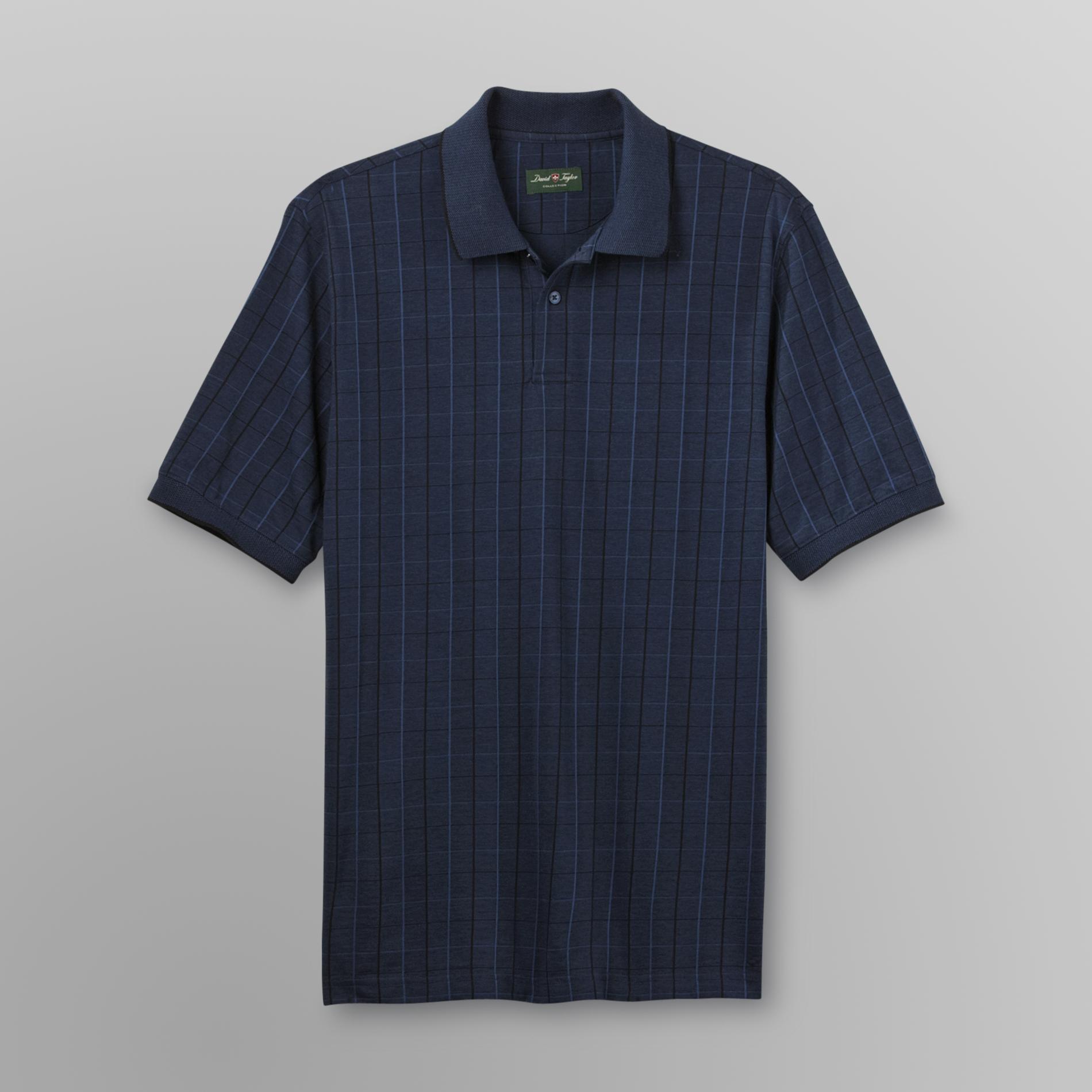 David Taylor Men's Jacquard Polo Shirt - Window at Kmart.com