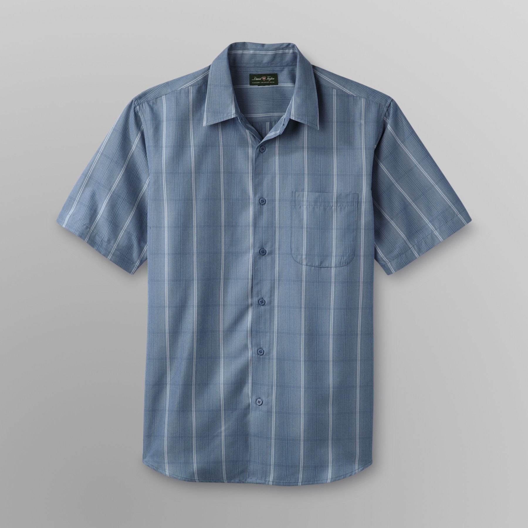 David Taylor Men's Short-Sleeve Shirt - Plaid Microfiber at Kmart.com