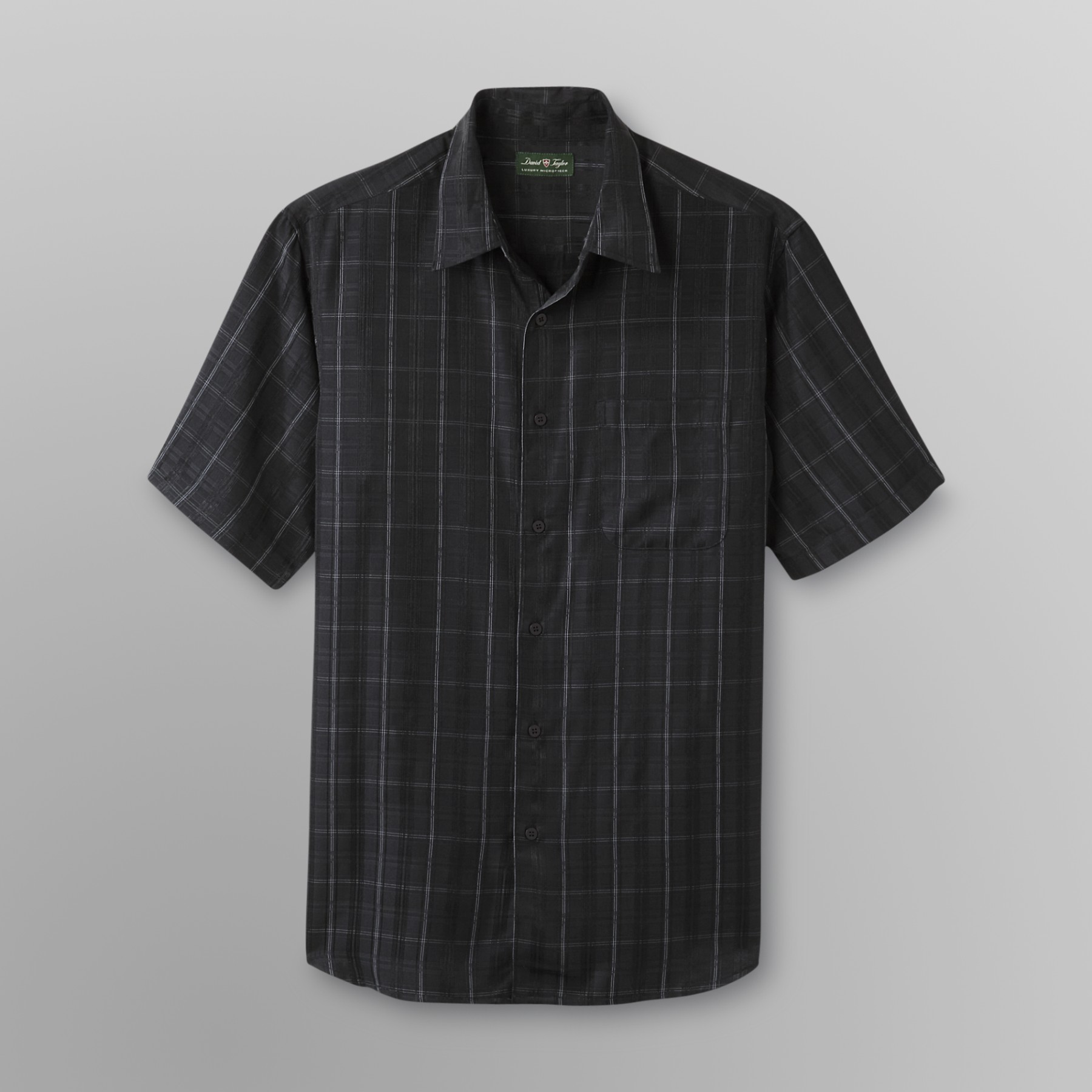 David Taylor Men's Short-Sleeve Shirt - Plaid Microfiber at Kmart.com