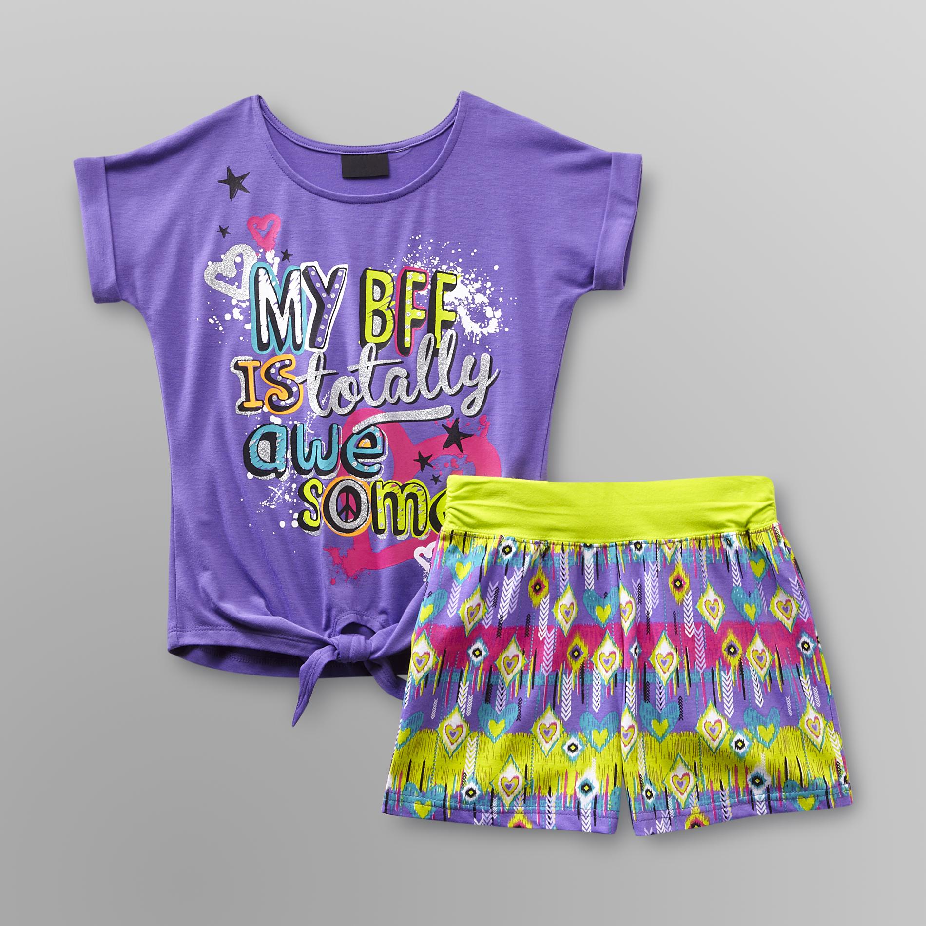 Piper Girl's Tie-Front Shirt & Shorts - BFF at Kmart.com