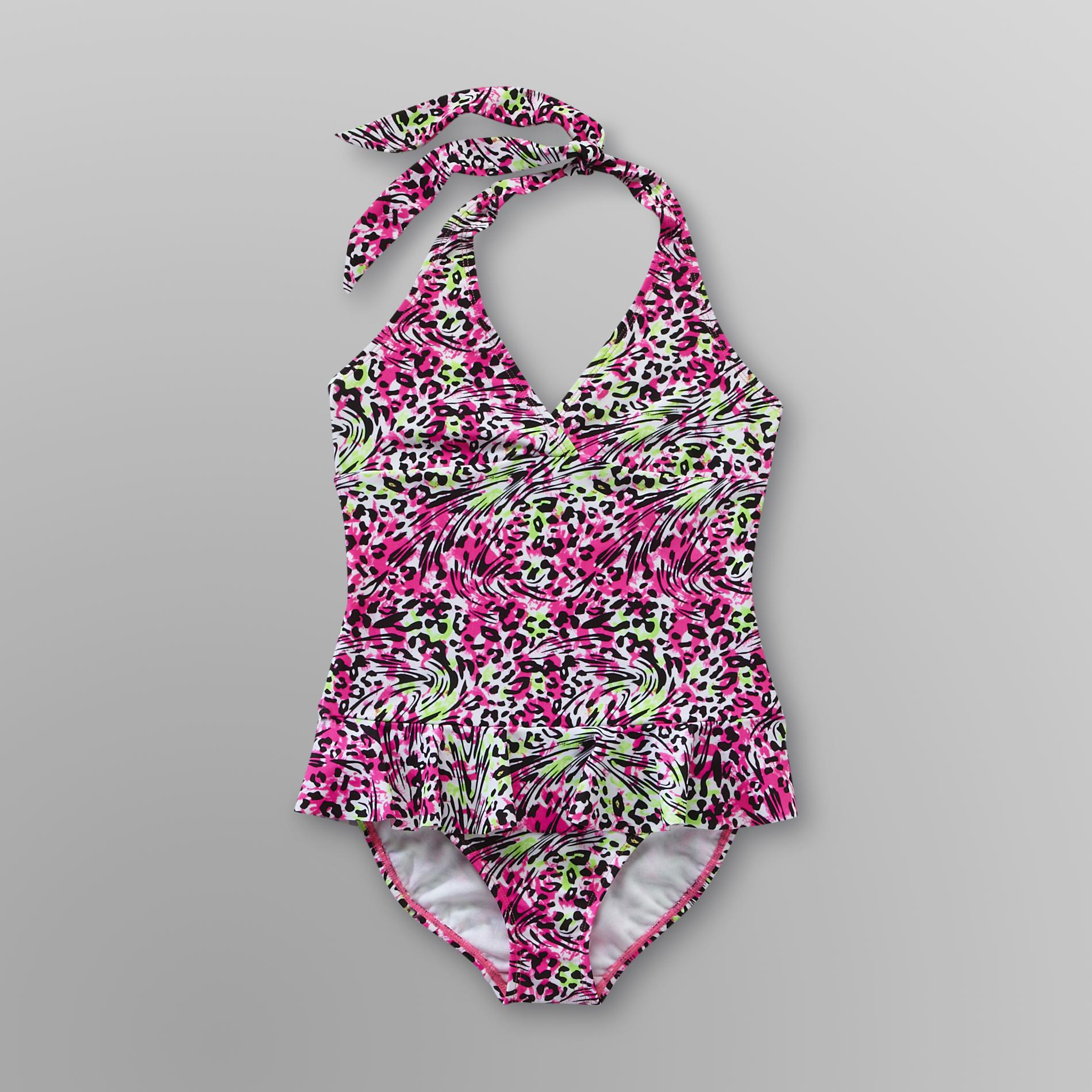 Joe Boxer Girl's Skirted Swimsuit - Animal Print at Kmart.com