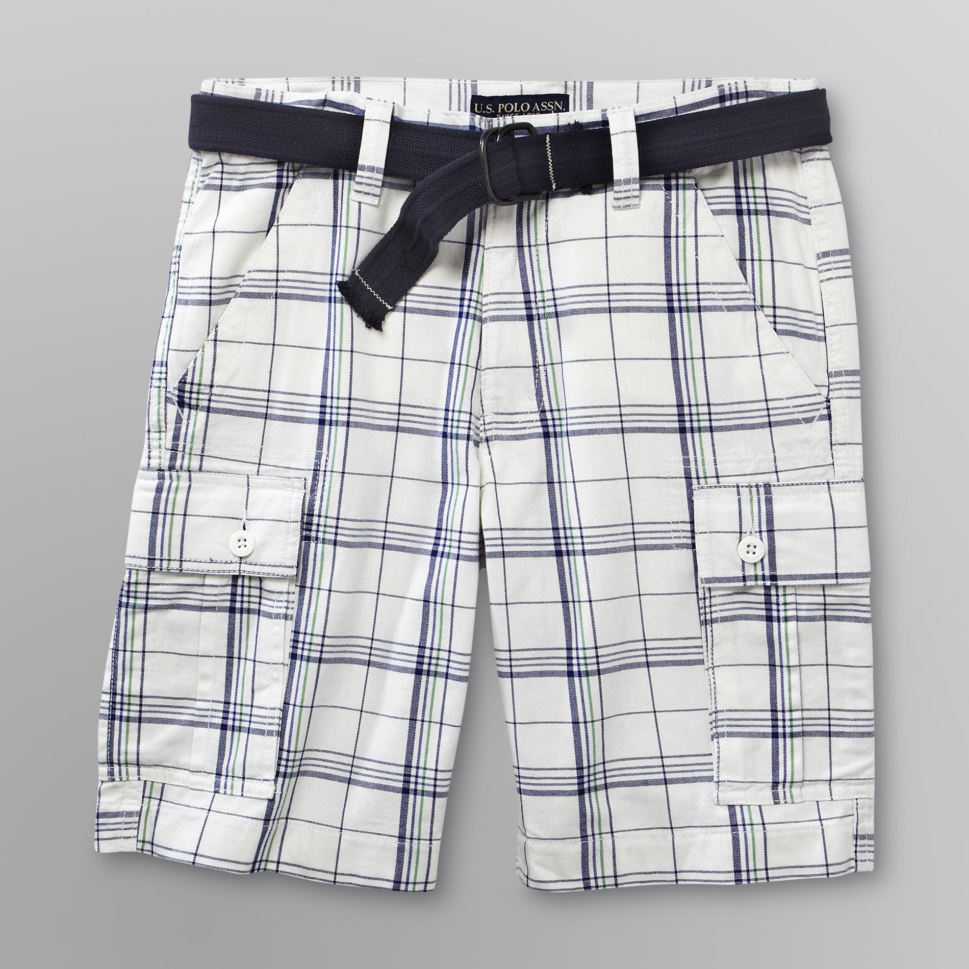 U.S. Polo Assn. Men's Cargo Shorts & Belt - Plaid at Sears.com