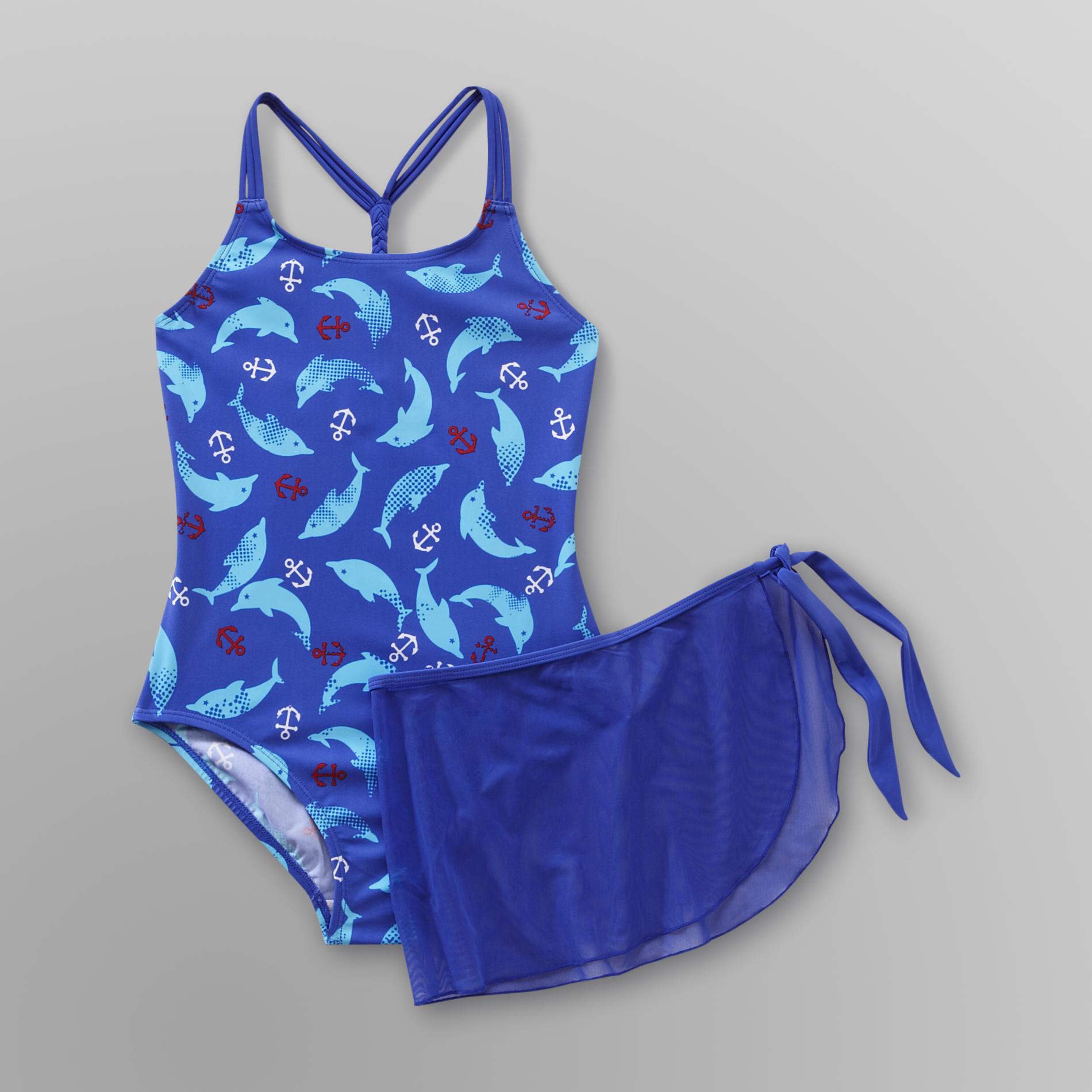 Joe Boxer Girl's One-Piece Swimsuit & Coverup Skirt at Kmart.com