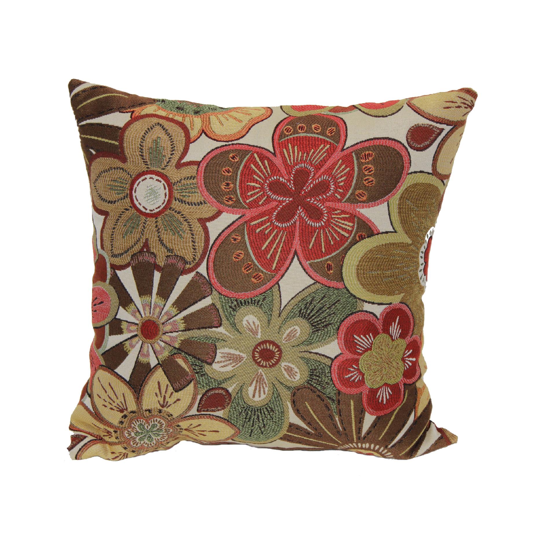 Essential Home Siobhan Floral Pillow - Coral - Home - Bed & Bath - Bedding - Decorative Pillows ...