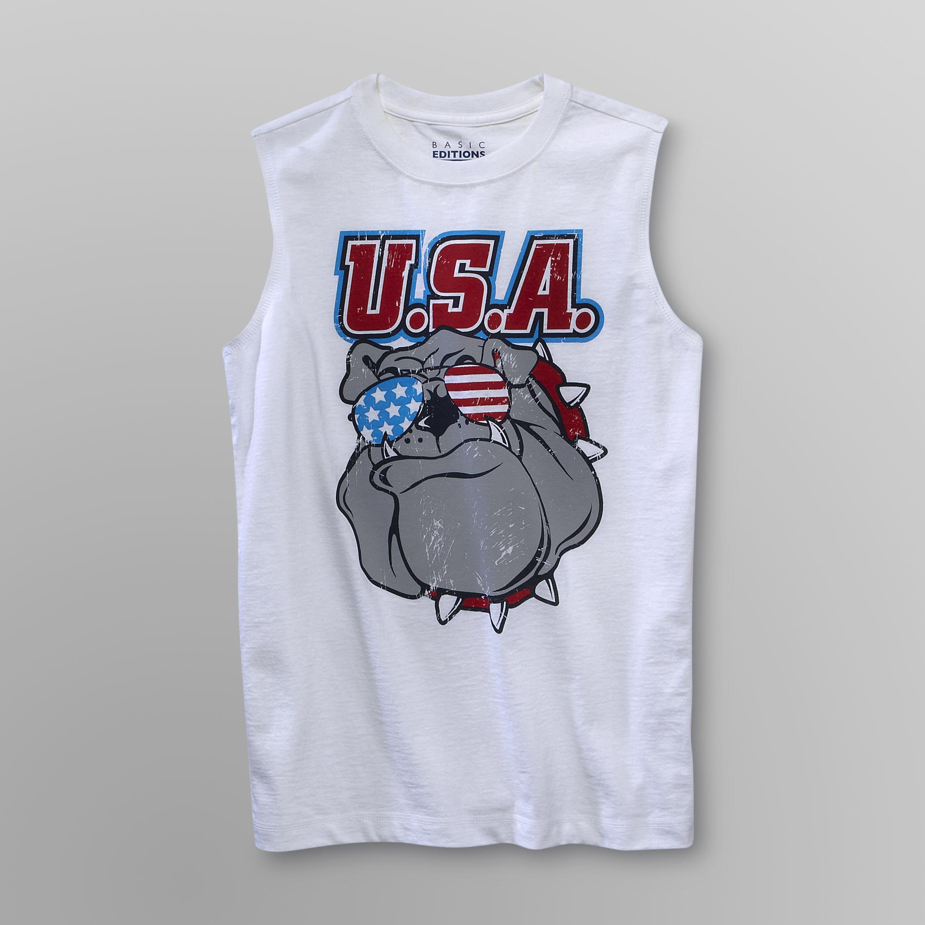 Basic Editions Boy's Graphic Muscle Shirt - Bulldog at Kmart.com