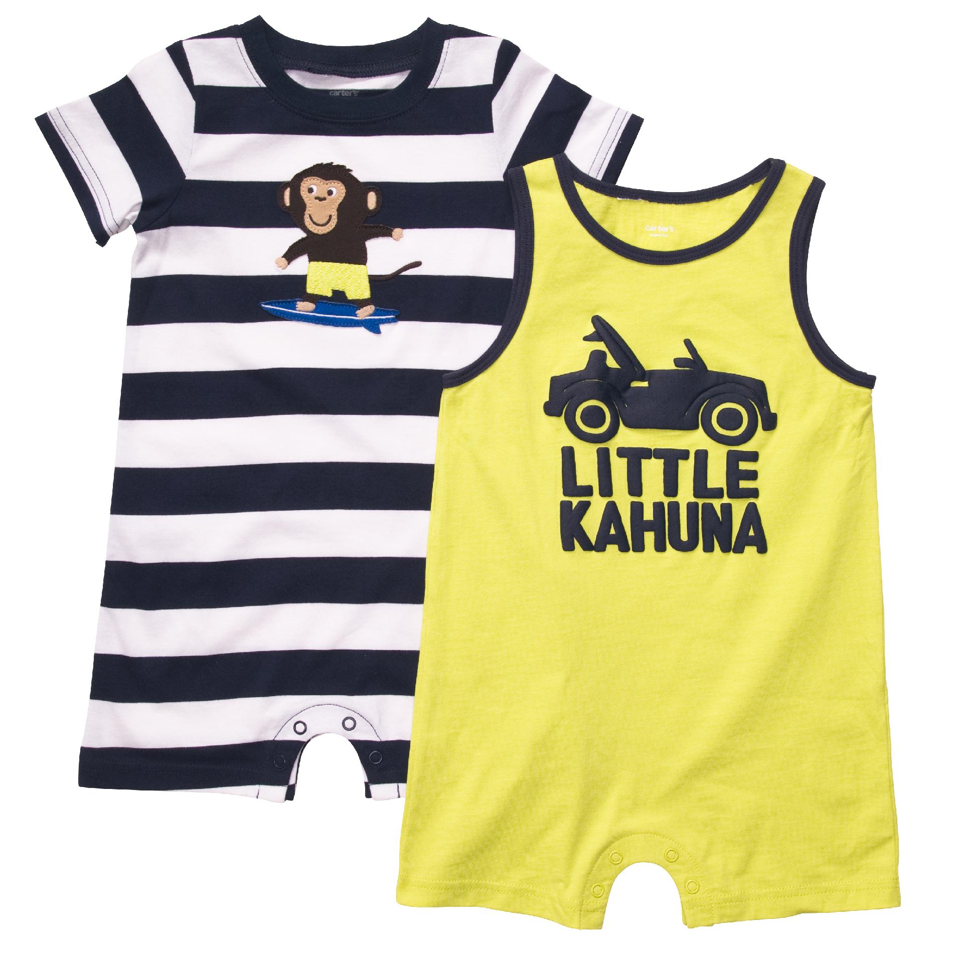 Carter's Newborn & Infant Boy's 2 Pk 'Little Kahuna' & 'Monkey' Bodysuits at Sears.com