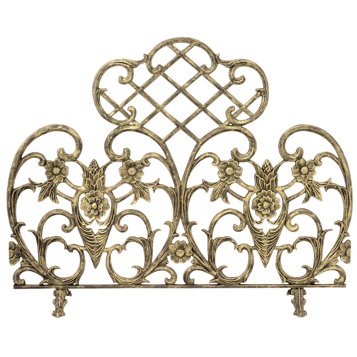 UniFlame Single Panel Antiique Gold Cast Aluminum Screen at Kmart.com