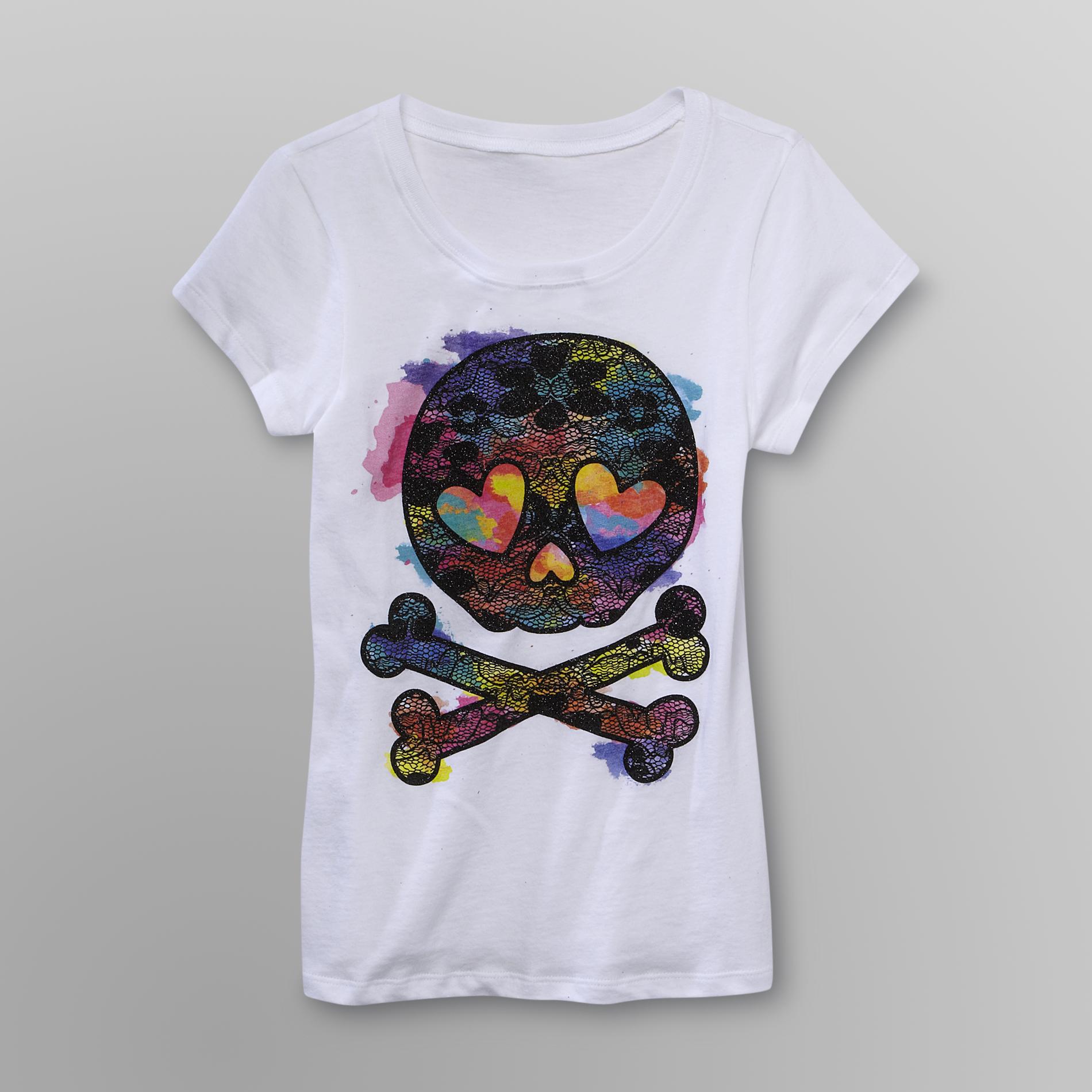 Route 66 Girl's Graphic T-Shirt - Lace Skull at Kmart.com