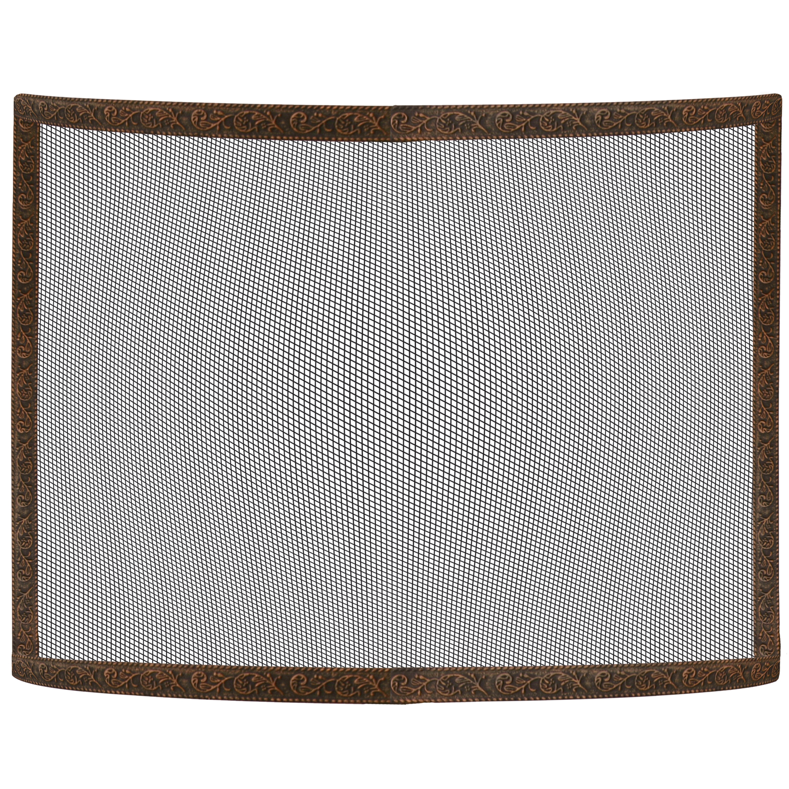 UniFlame Single Panel Bowed Antique Copper Patina Embossed Screen at Kmart.com