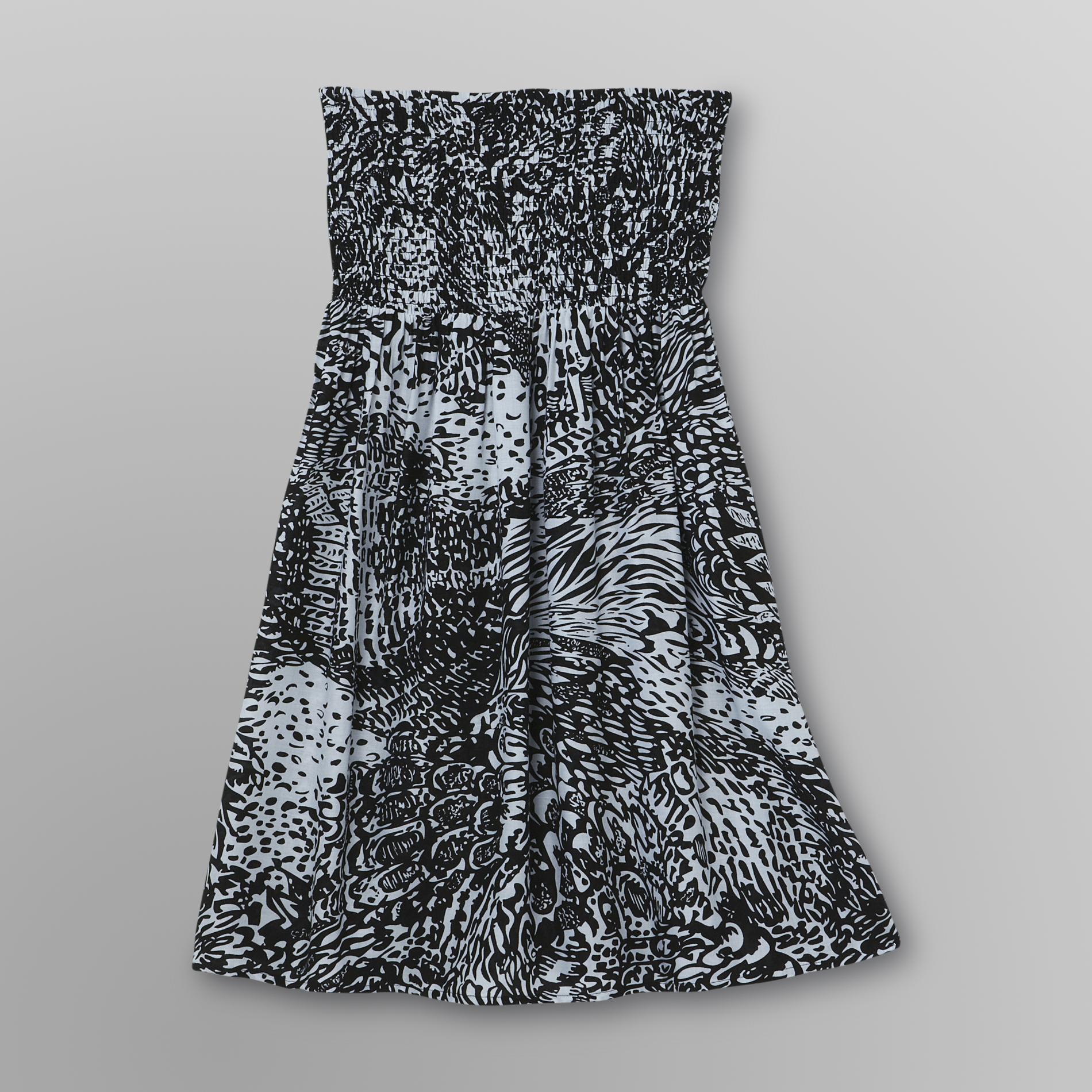 Justify Junior's Smocked Sundress Black/White XL