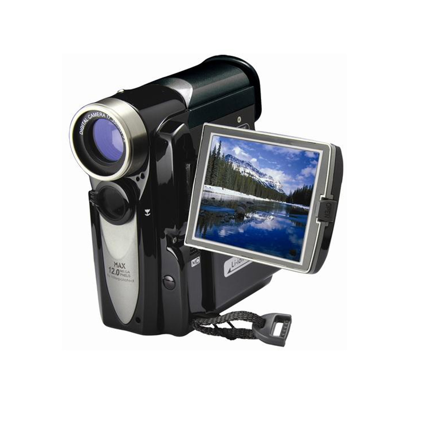 Mitsuba MIT305 12MP 4x Digital Zoom Camera/Camcorder (Black)