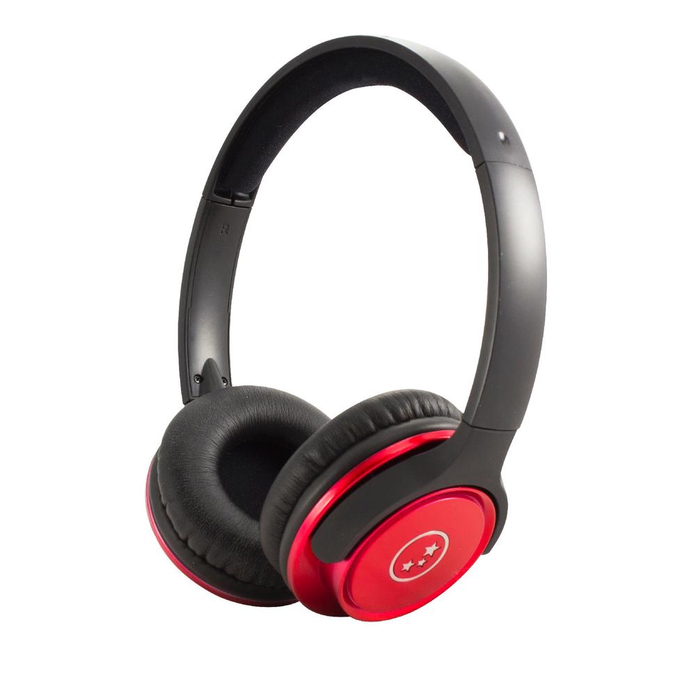 Musicians' Choice SH180RDM Stereo Headphones Red w/InWire Volume Wheel and Protective Pouch