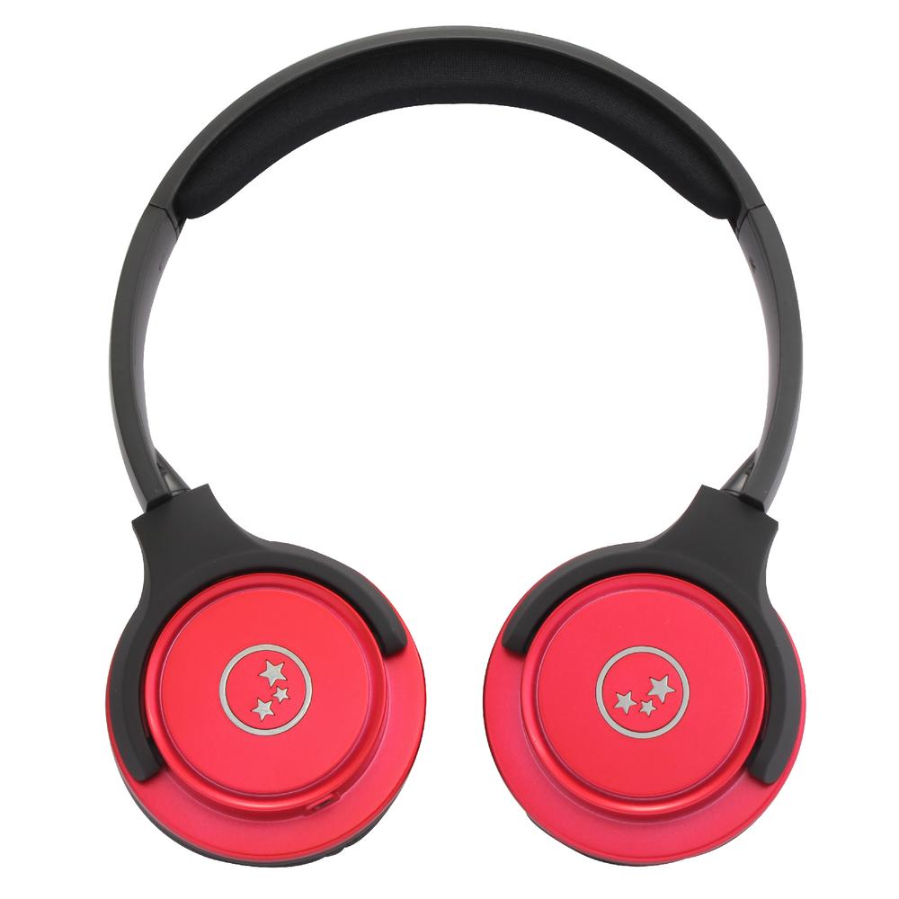 Musicians' Choice SH180RDM Stereo Headphones Red w/InWire Volume Wheel and Protective Pouch