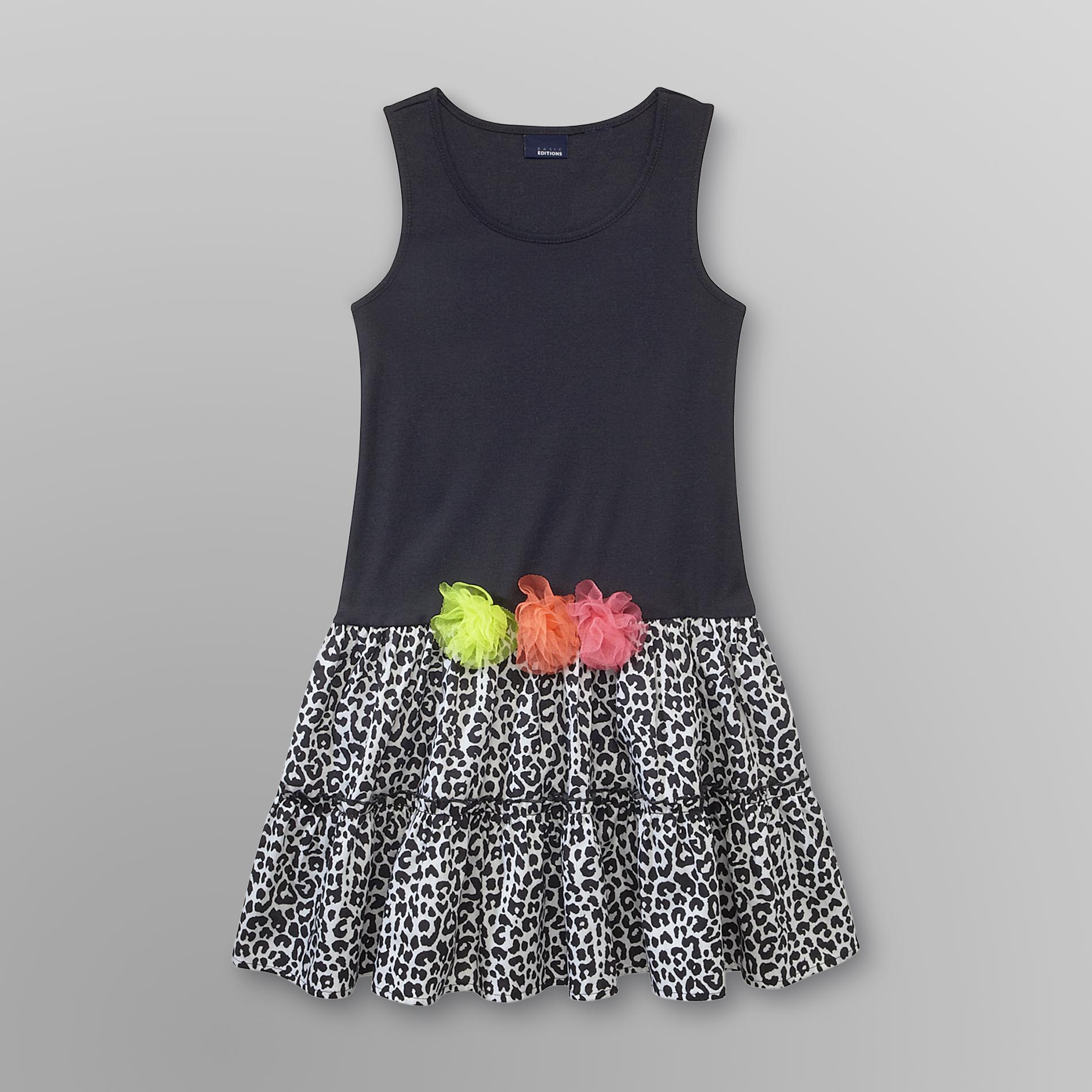 Basic Editions Girl's Drop Waist Dress - Cheetah Print at Kmart.com