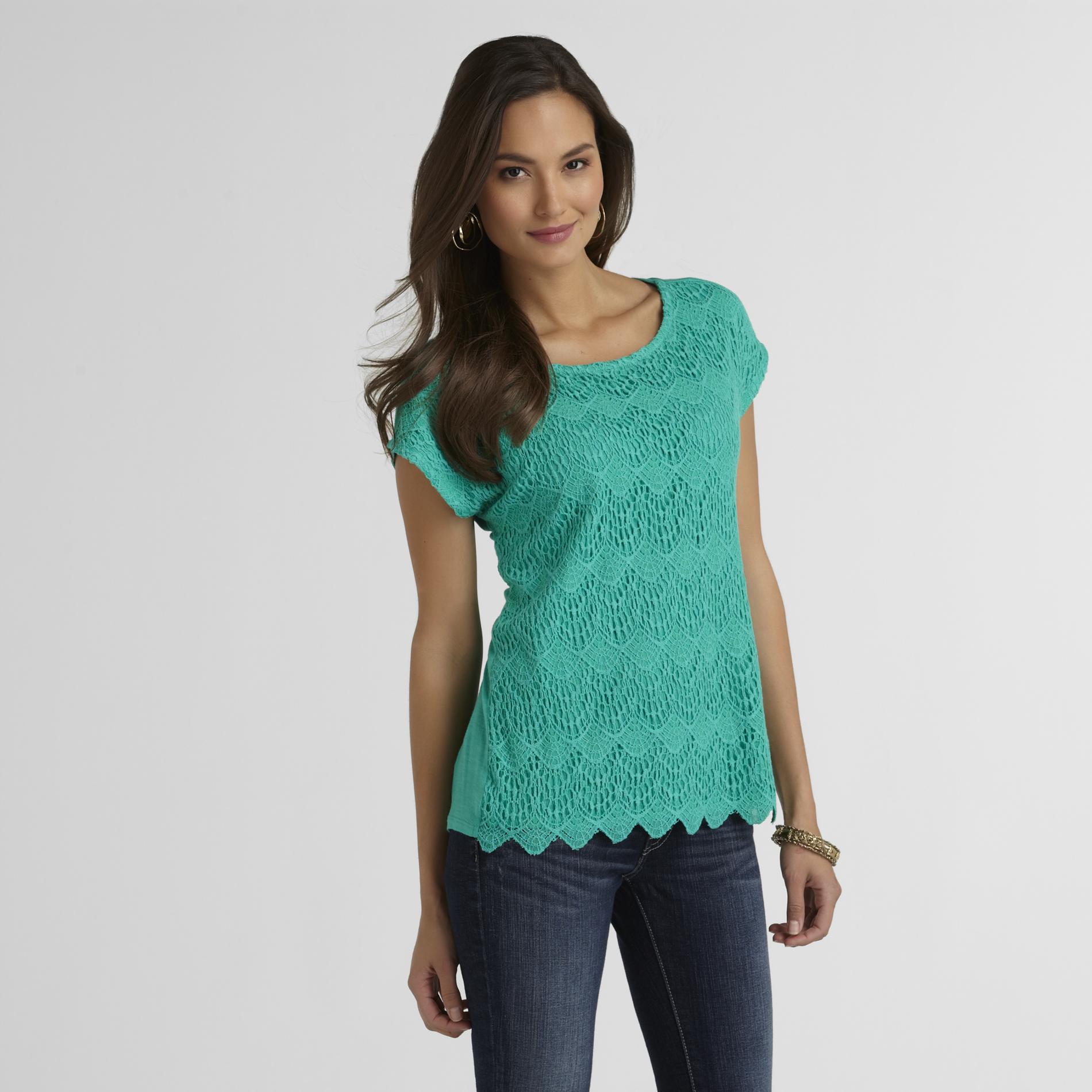 Covington Women's Lace-Front Top at Sears.com