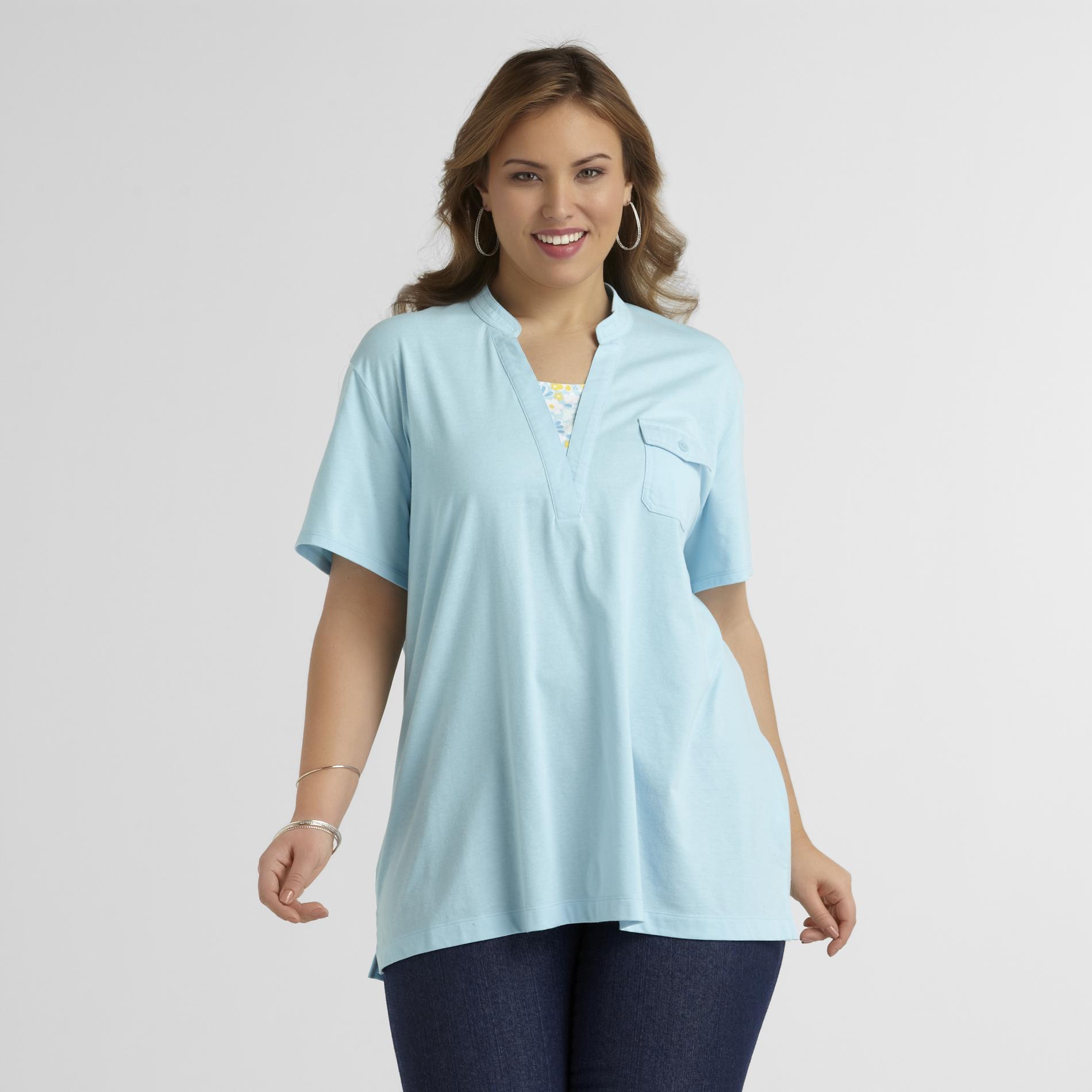Chic Women's Plus Layered Look Top at Kmart.com