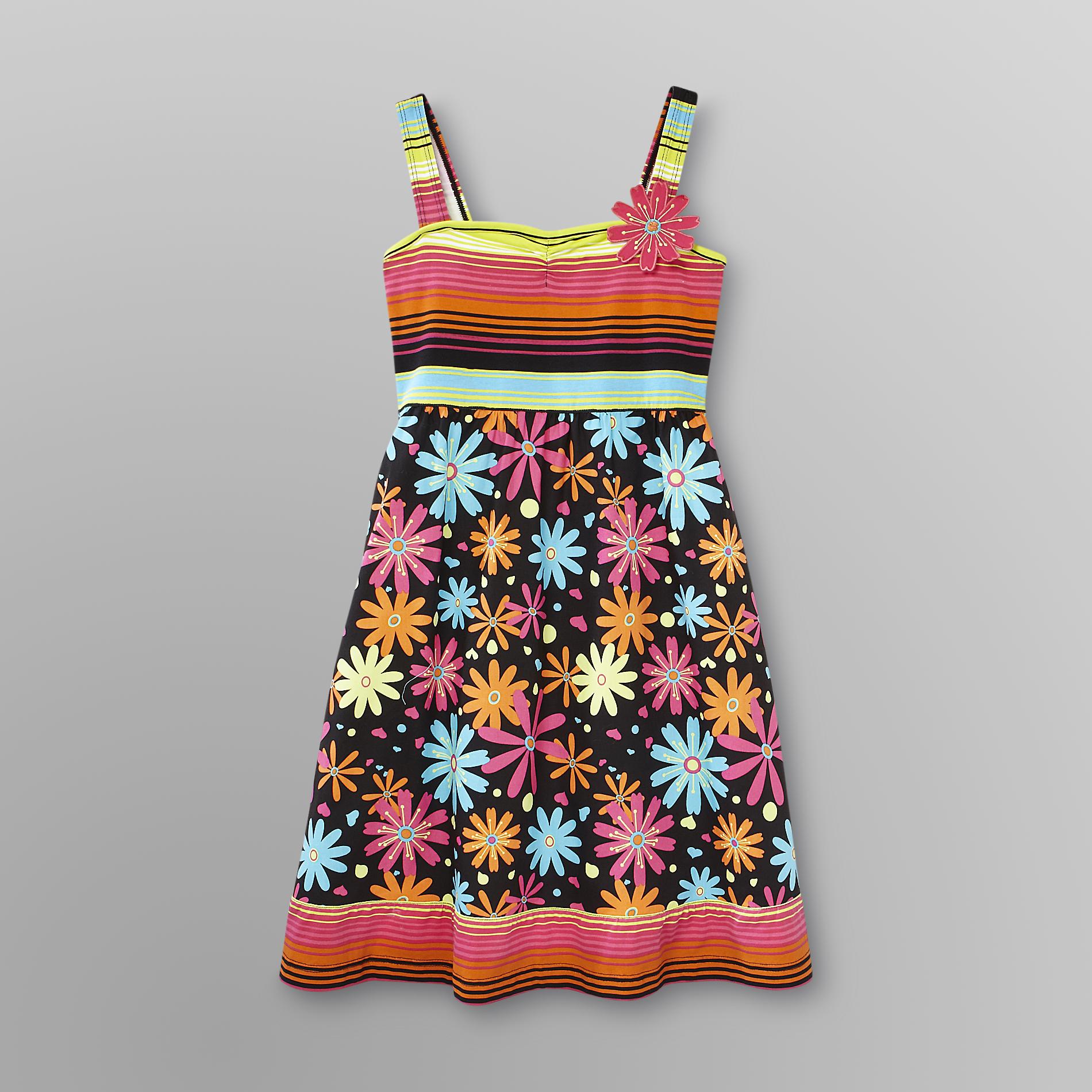 SWAK Girl's Cotton Sundress - Floral & Striped at Sears.com