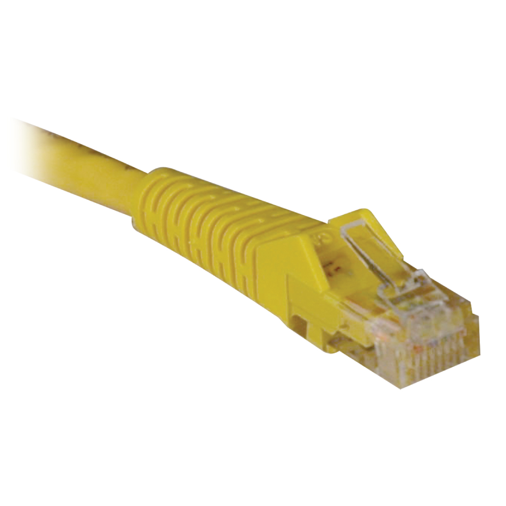 Tripp Lite N201-001-YW 1-ft. Cat6 Gig Snagless Molded Patch Cable RJ45 M/M Yellow 1'
