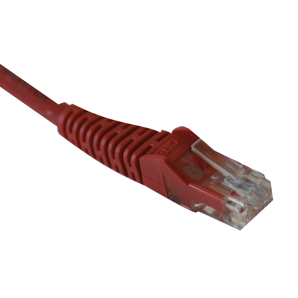 Tripp Lite N201-003-RD 3-ft. Cat6 Gigabit Red Snagless Patch Cable RJ45M/M