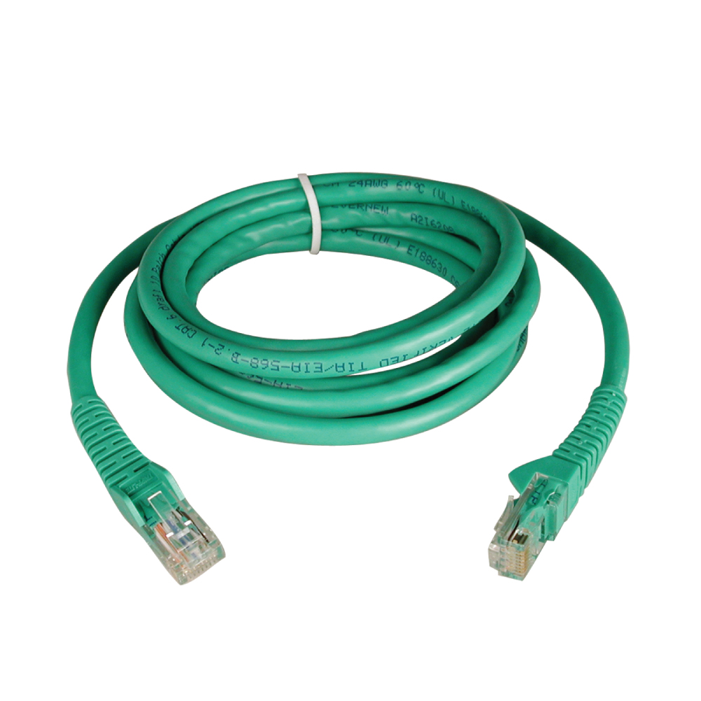 Tripp Lite N201-007-GN 7-ft. Cat6 Gigabit Green Snagless Patch Cable RJ45