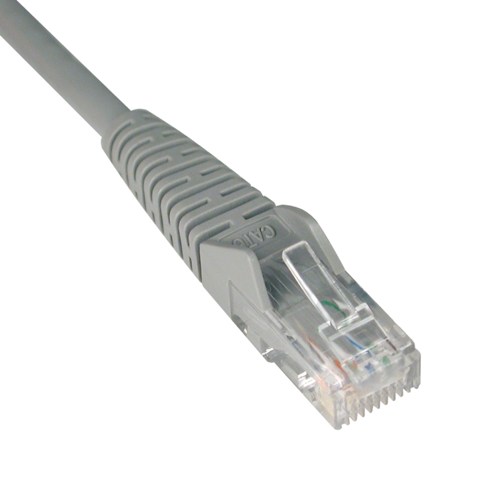 Tripp Lite N201-010-GY 10-ft. Cat6 Gigabit Gray Snagless Patch Cable RJ45