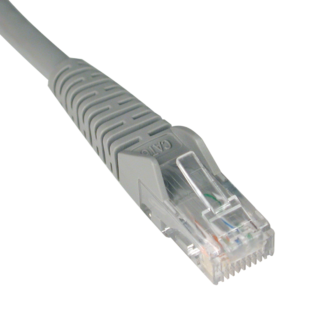 Tripp Lite N201-015-GY 15-ft. Cat6 Gigabit Snagless Molded Patch Cable Gray 15'