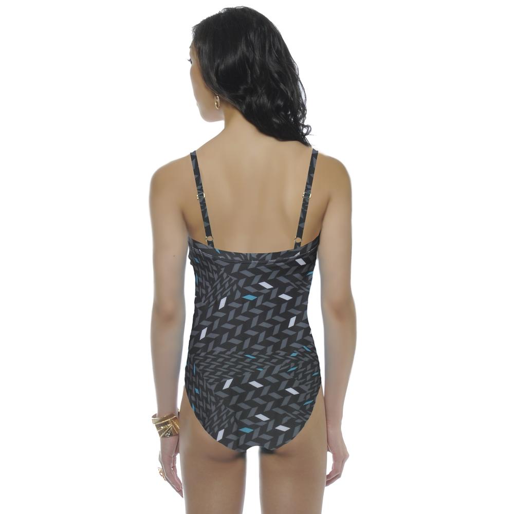 Women's Plus Over Shoulder 1 Piece Swimsuit- Online Exclusive