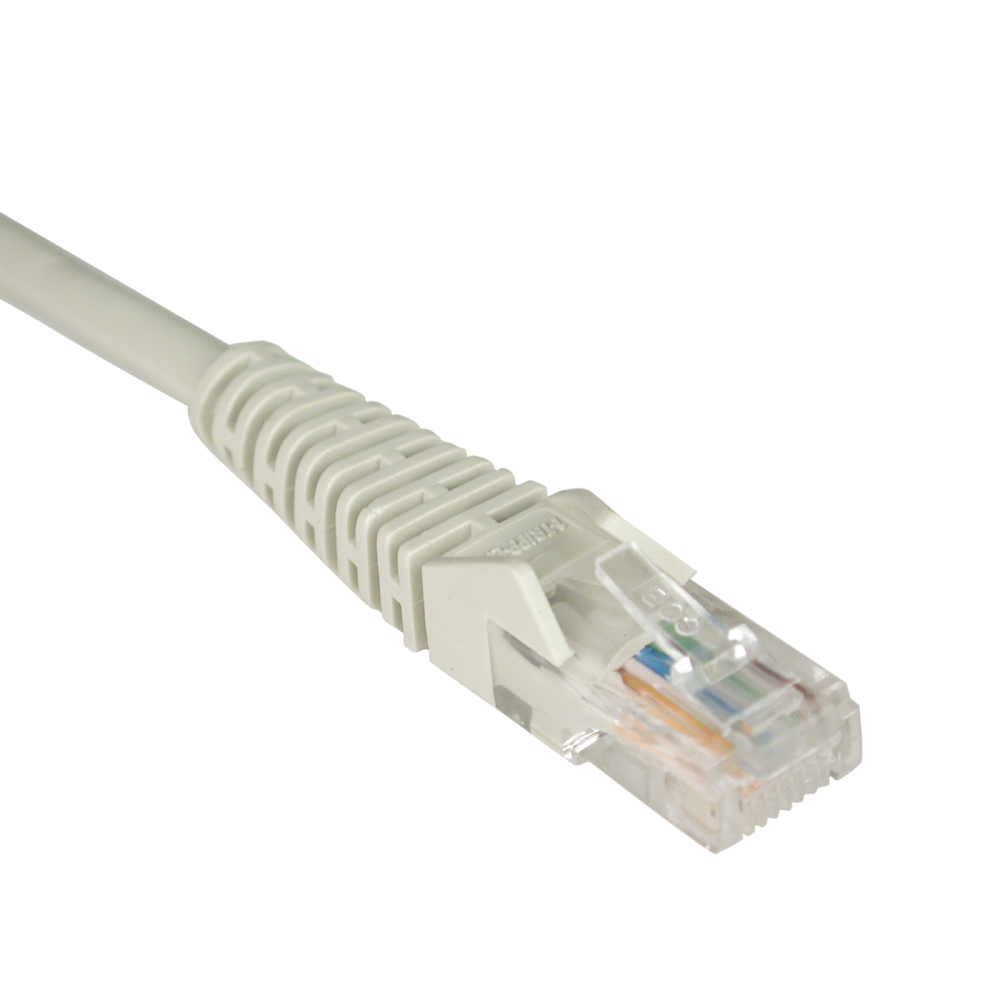 Tripp Lite N001-003-GY 3-ft. Cat5e / Cat5 350MHz Gray Snagless Molded Patch Cable RJ45